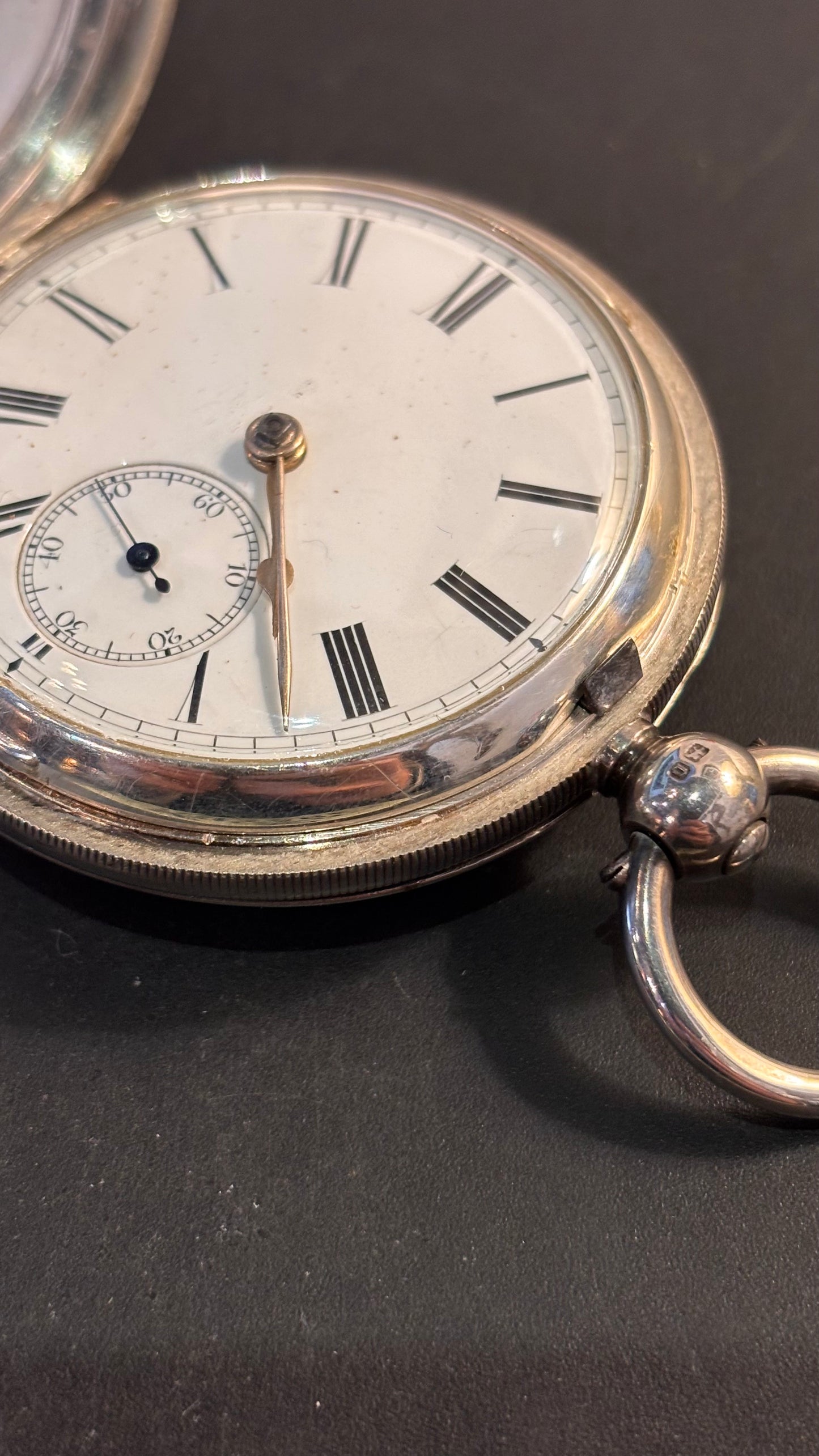 Antique 1890 Sterling Silver Pocket Watch – Birmingham Hallmarked, W.E. Maker – Untested, No Key