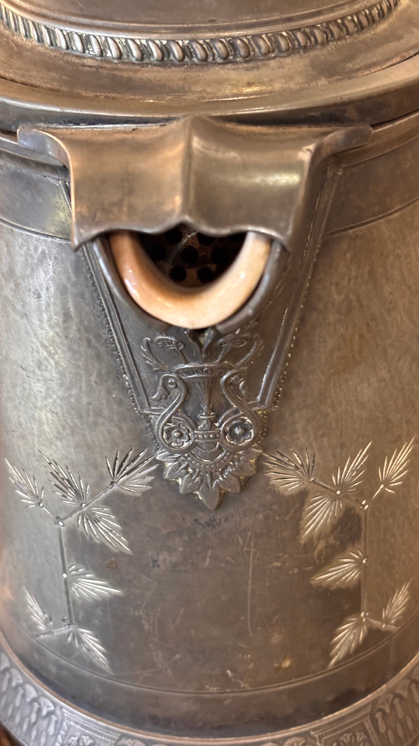 Victorian Reed & Barton Pewter Hot Water Urn – 32cm