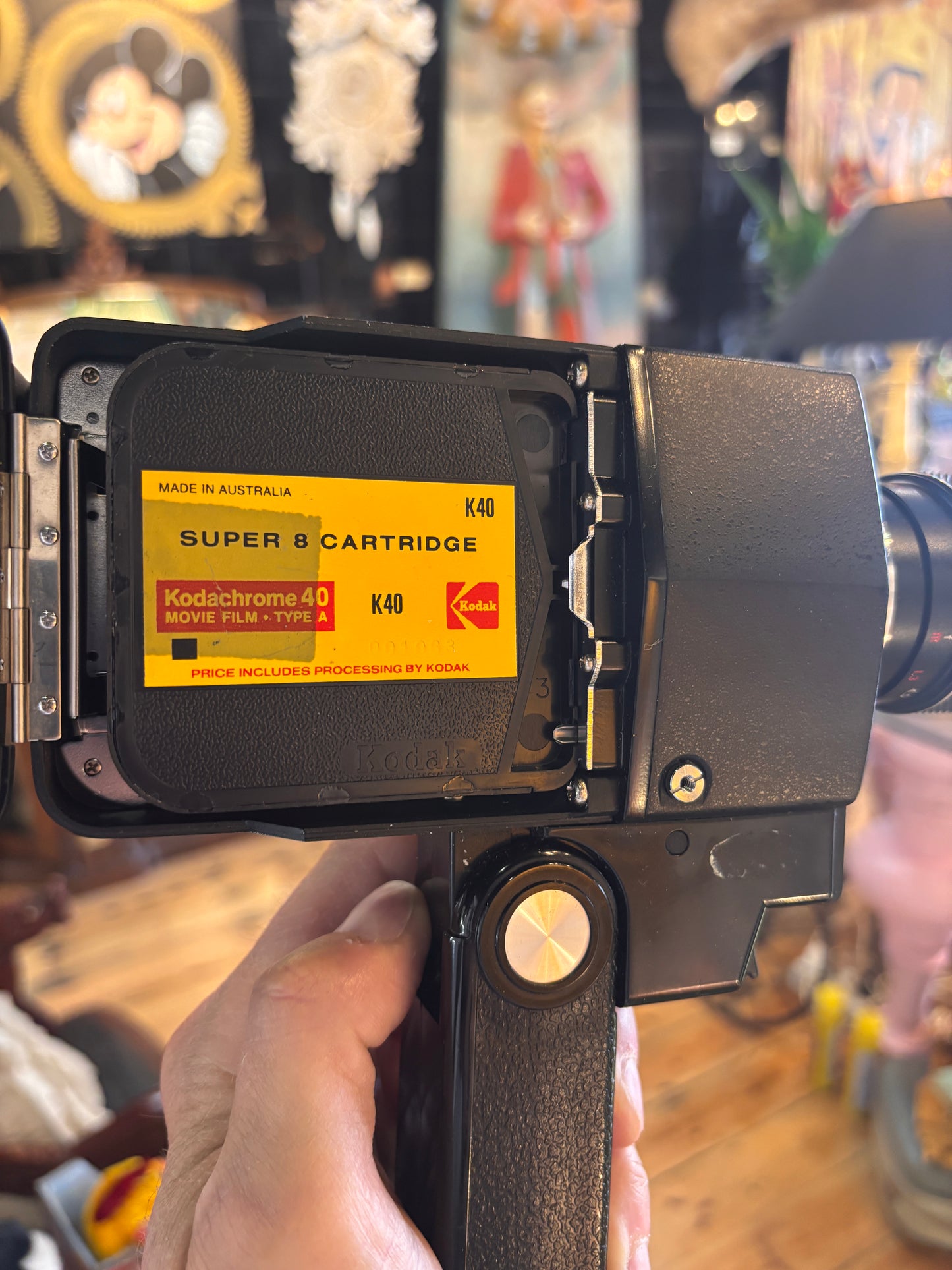 Vintage Nalcom Super 8 TL-300 Movie Camera w/ Shinkor Zoom Lens & Kodak K40 Cartridge – Untested (c.1970s)