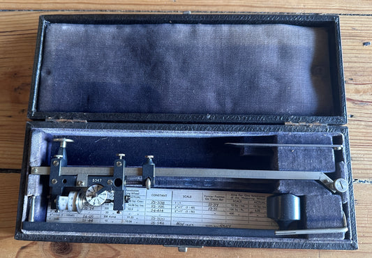 Vintage Stanley Allbrit Compensating Polar Planimeter Drafting Map Tool with Case