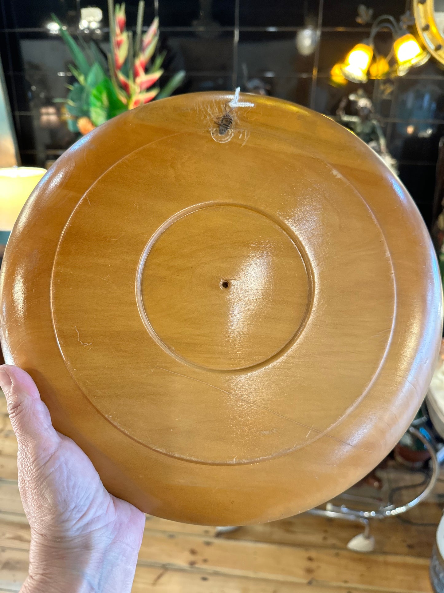 Australian Kangaroo Wooden Wall Art Plate, Vintage