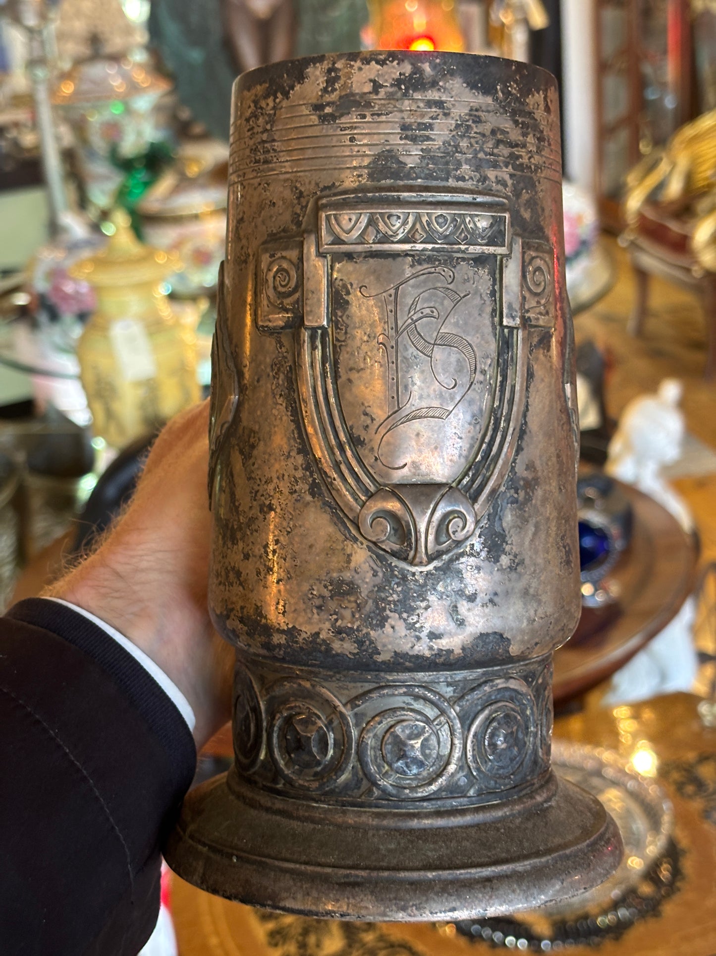 Antique German Trophy Tankard – "Dem Sieger" – Vintage Presentation Cup