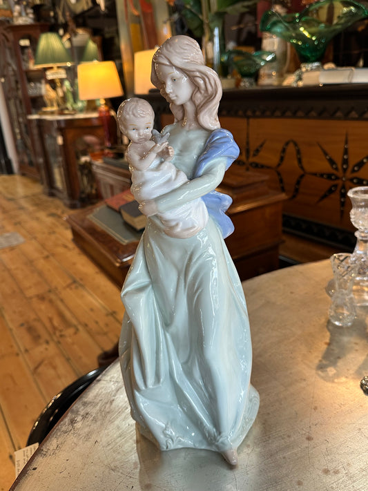 Lady with Child Porcelain Figurine