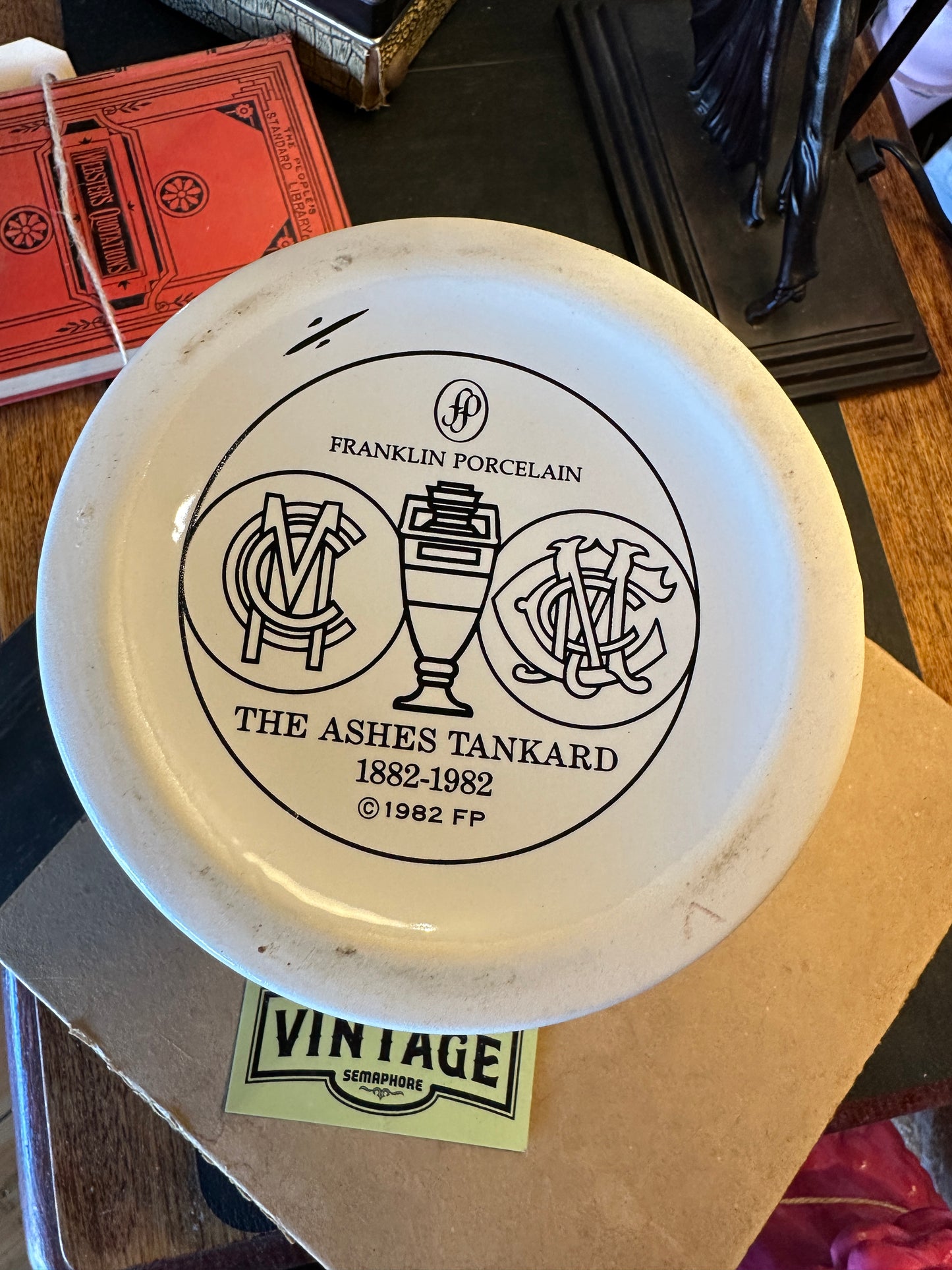 “The Ashes”, Franklin Porcelain Centenary Tankard 1882-1982