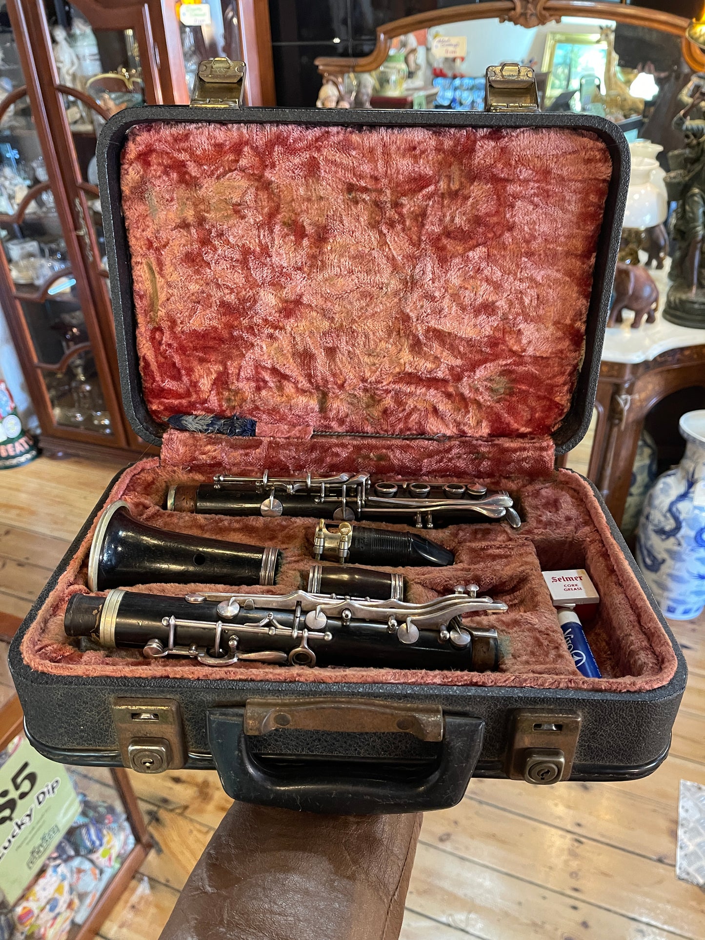 c.1950s Herbert Wurlitzer Clarinet with Original Case, German-Made