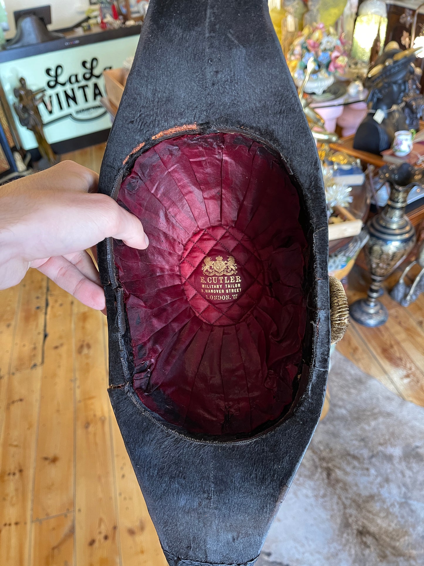 Early Australian Navy Bicorn Hat c.1860–1900 & Original Case – E. Cutler Military Tailor London