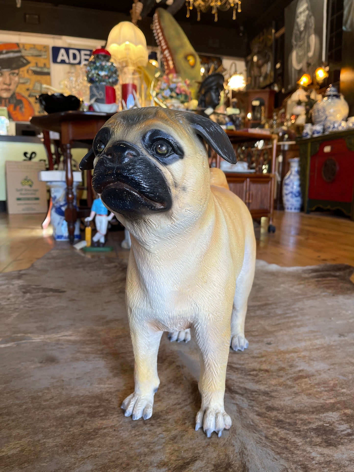 Life-size Fibreglass Pug Statue - Realistic Dog