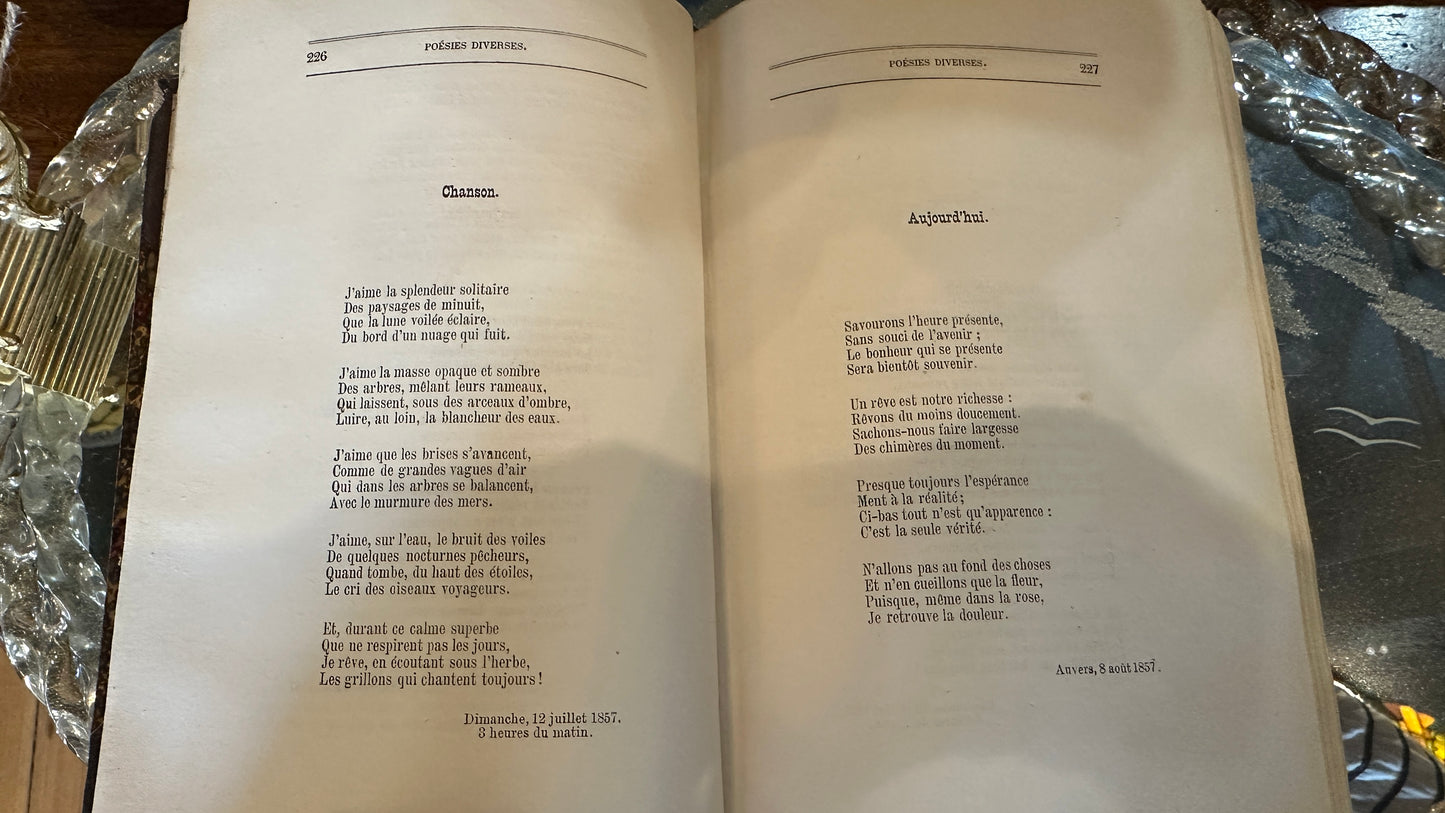 Antique (1873) French Poetry of Eugène Dubois' - Oeuvres Complètes, published by Lebègue