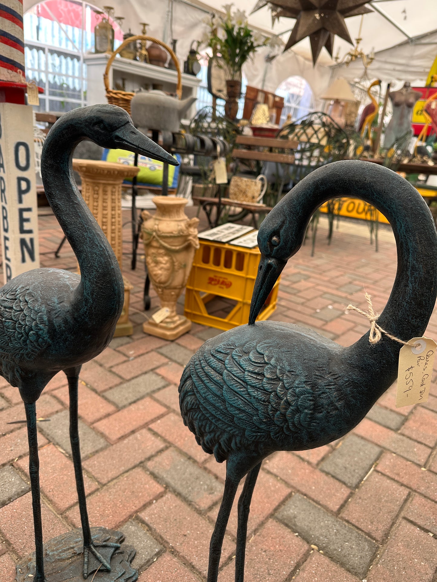 Cast Iron Cranes (available as pair)
