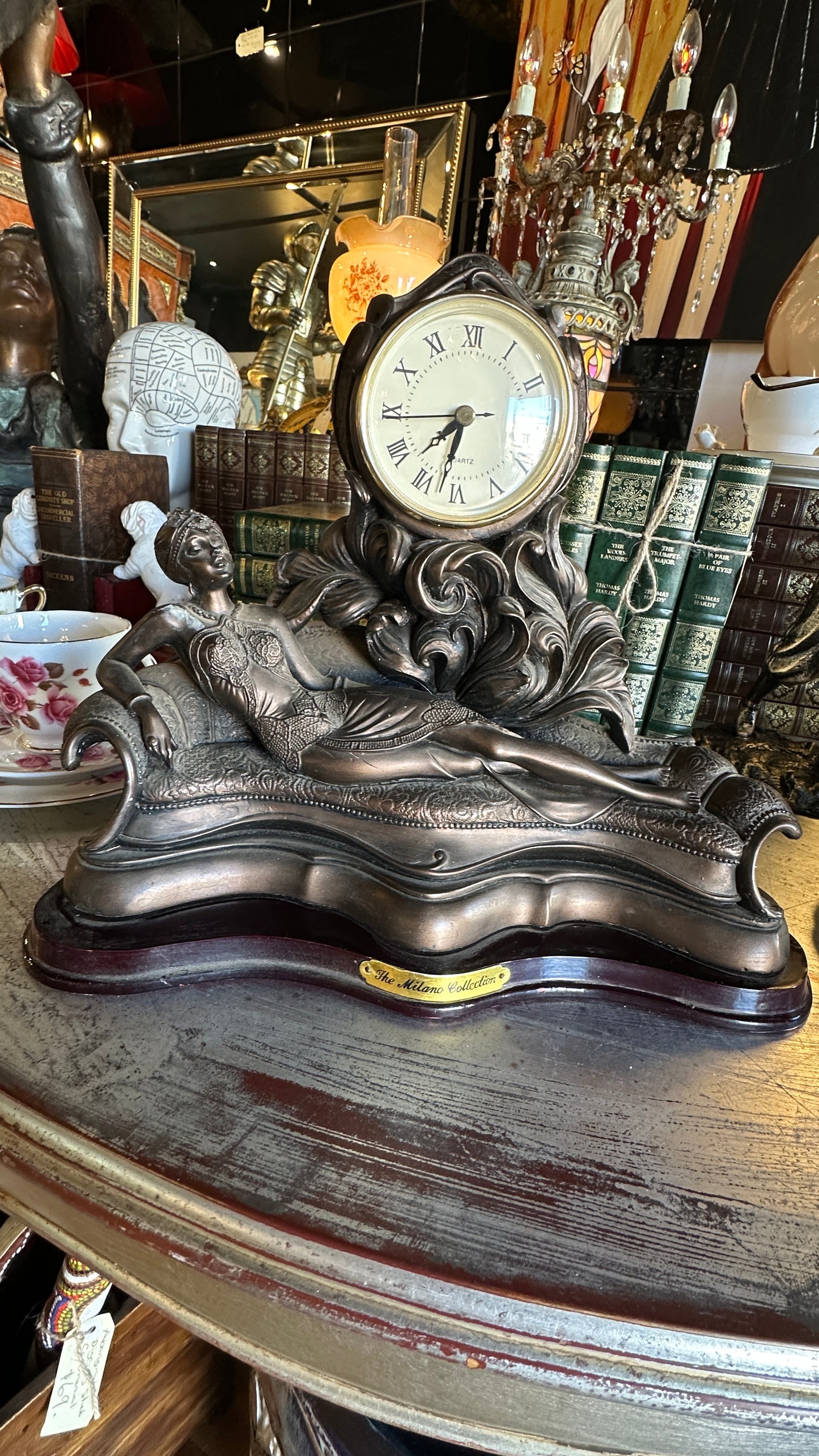 Beautiful Art Deco Style Flapper Lady Mantle Clock – The Milano Collection