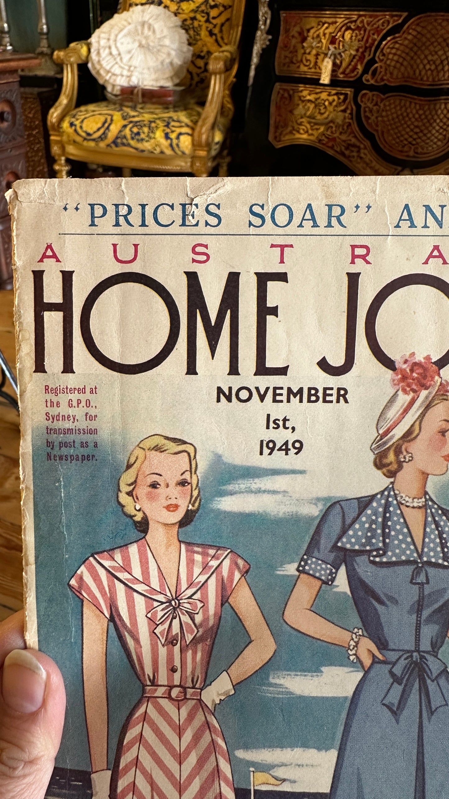 Vintage Australian Home
Journal magazines featuring knitwear and fashion patterns, $15 each