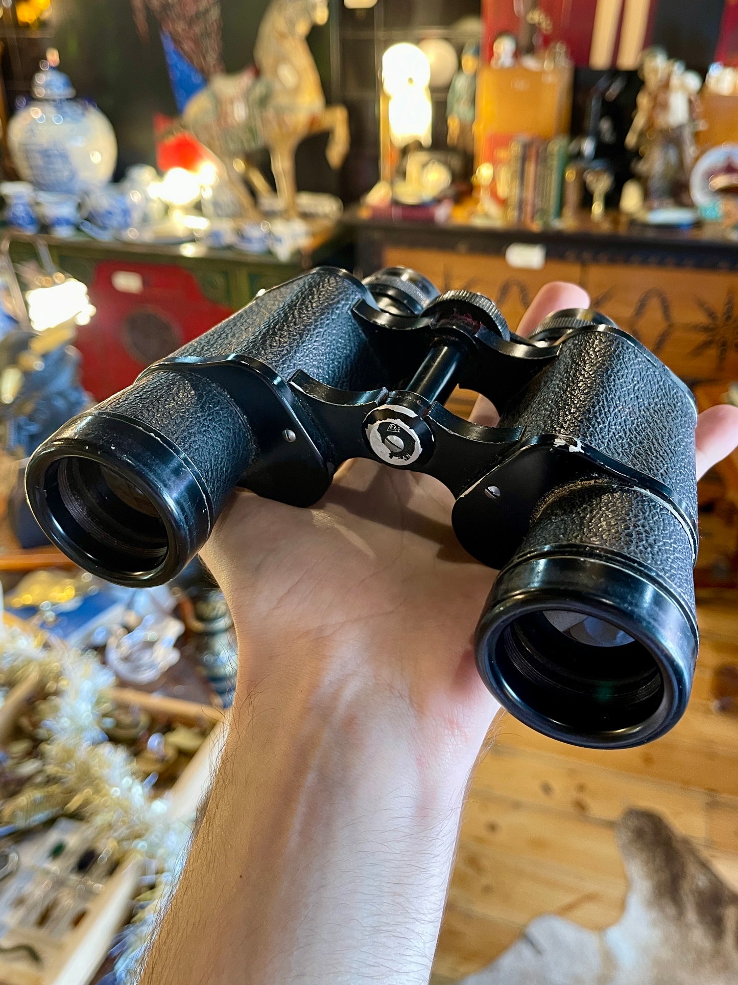 Vintage Ancron Coated Lens Binoculars 7x35 Field 6° No. 93572 with Case & Lens Caps - Circa 1950