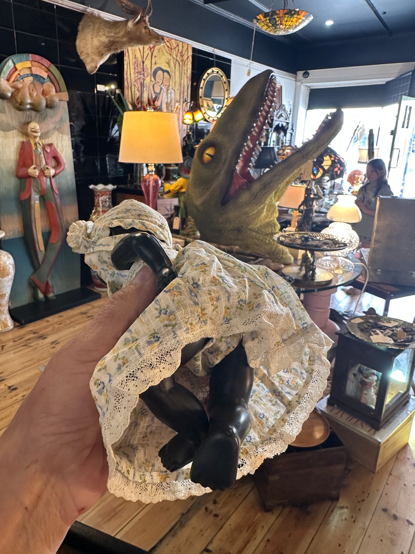 Antique Black Baby Doll, circa 1950s.