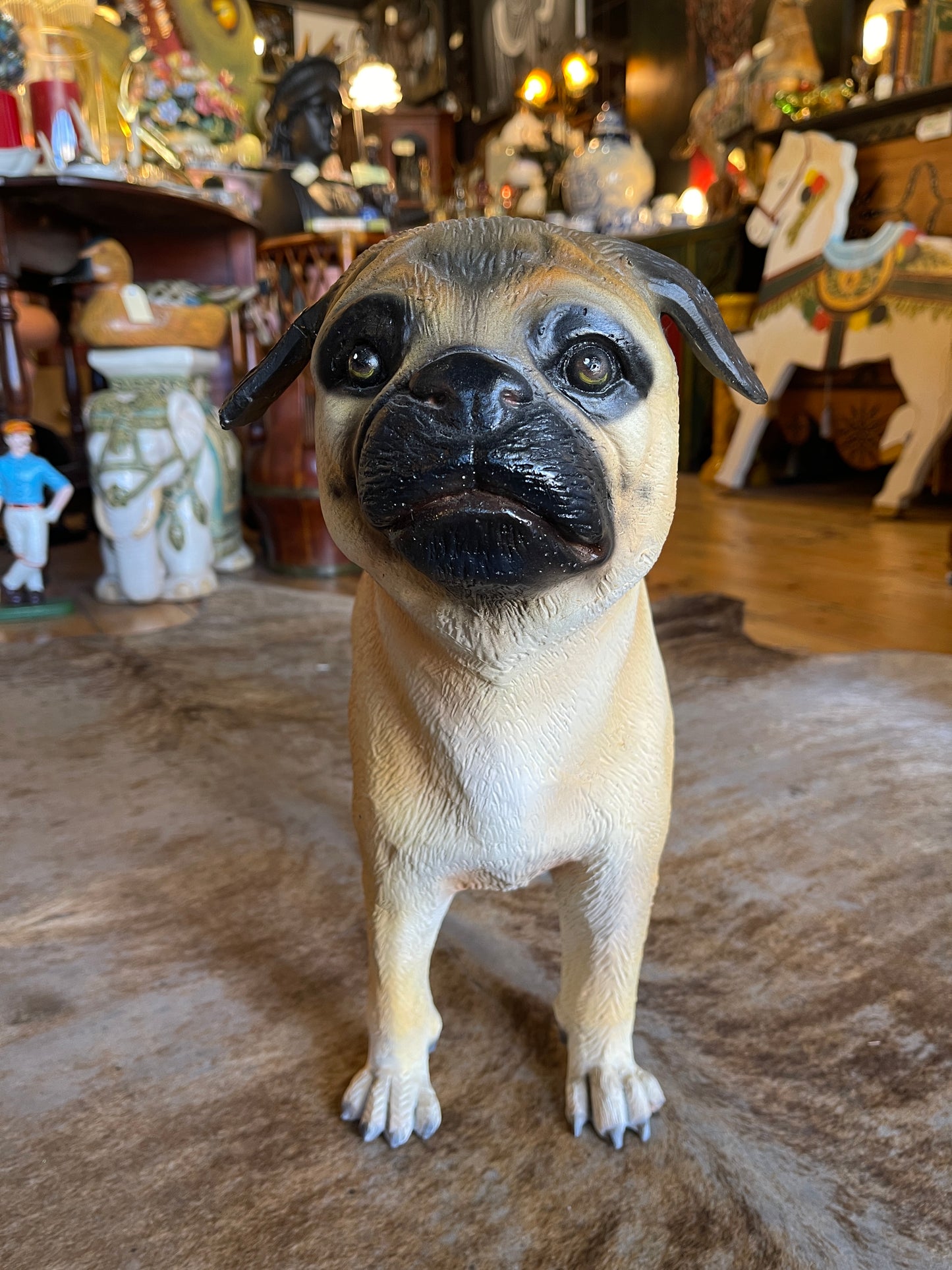 Life-size Fibreglass Pug Statue - Realistic Dog