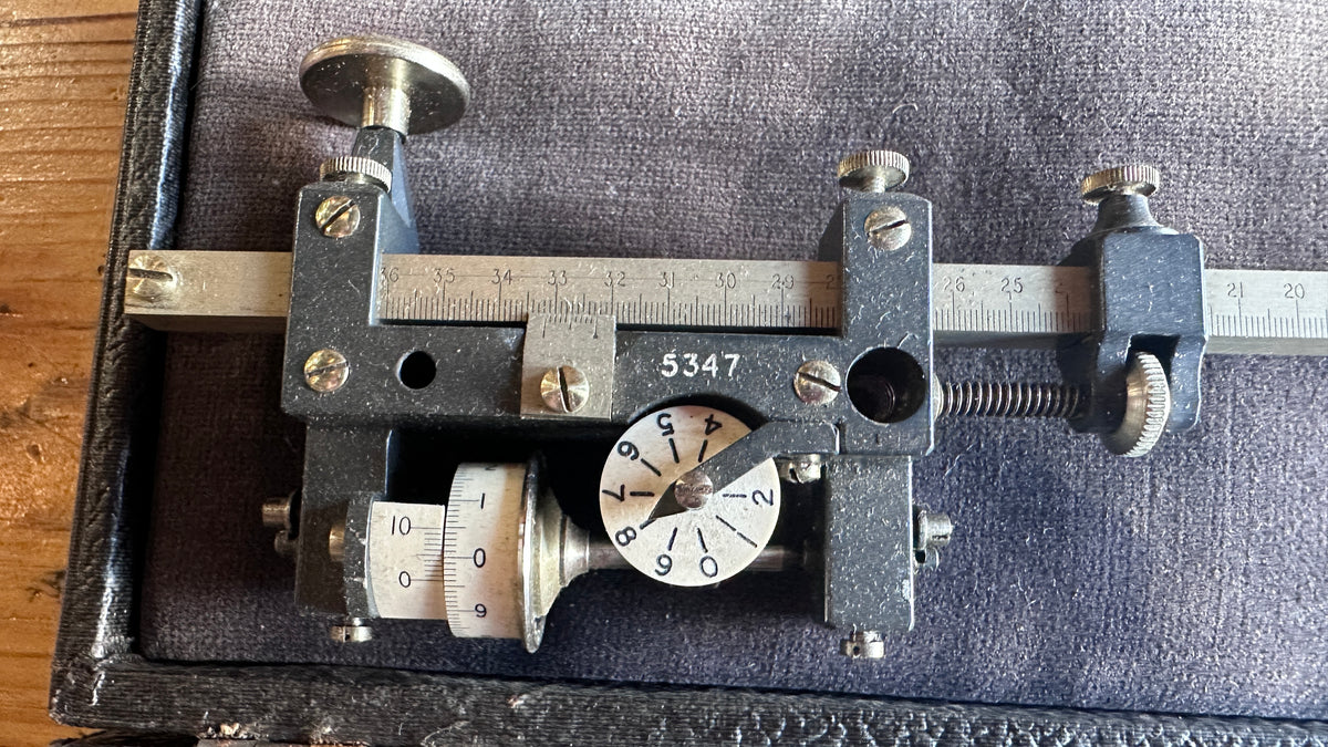 Vintage Stanley Allbrit Compensating Polar Planimeter Drafting Map Tool with Case