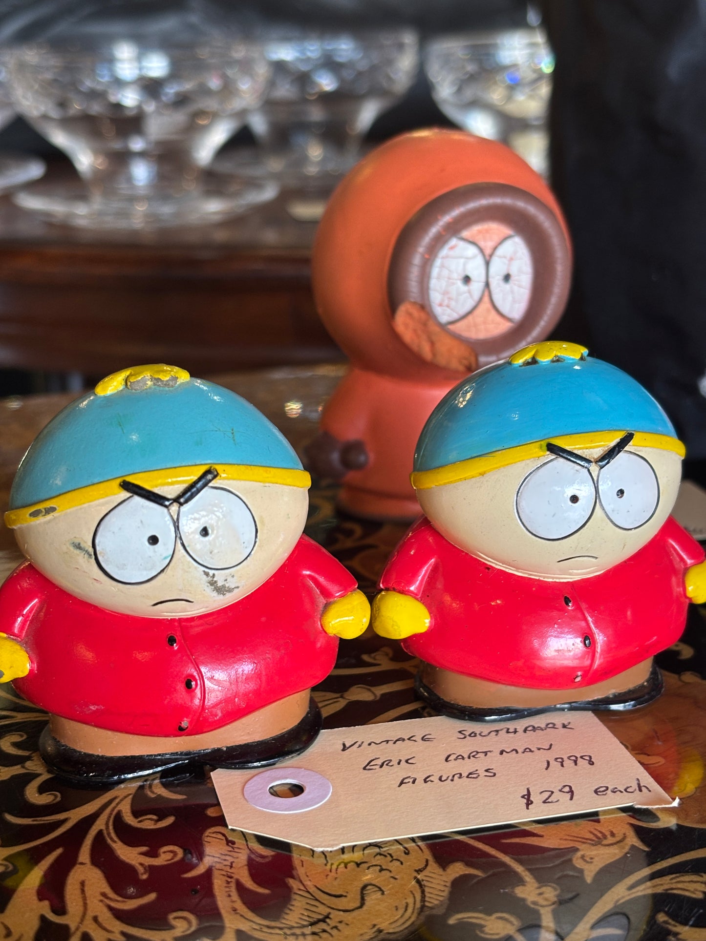 Vintage South Park Collection: Figures & Fabric Bag - 1998 Rare Collectibles - For Individual Sale