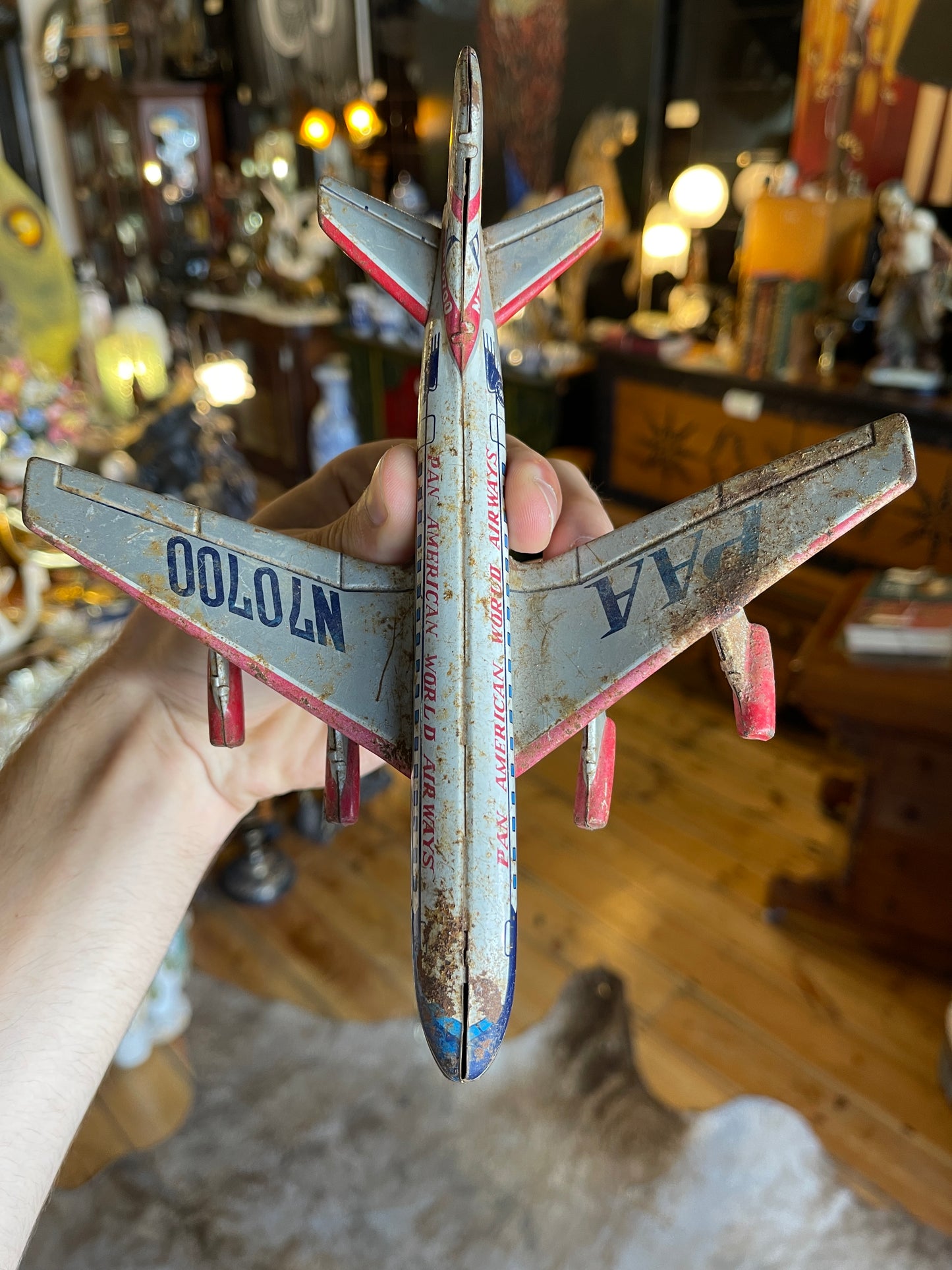 1960s Vintage Tin Toy Plane PAA N70700 – Pan American World Airways – Made in Japan