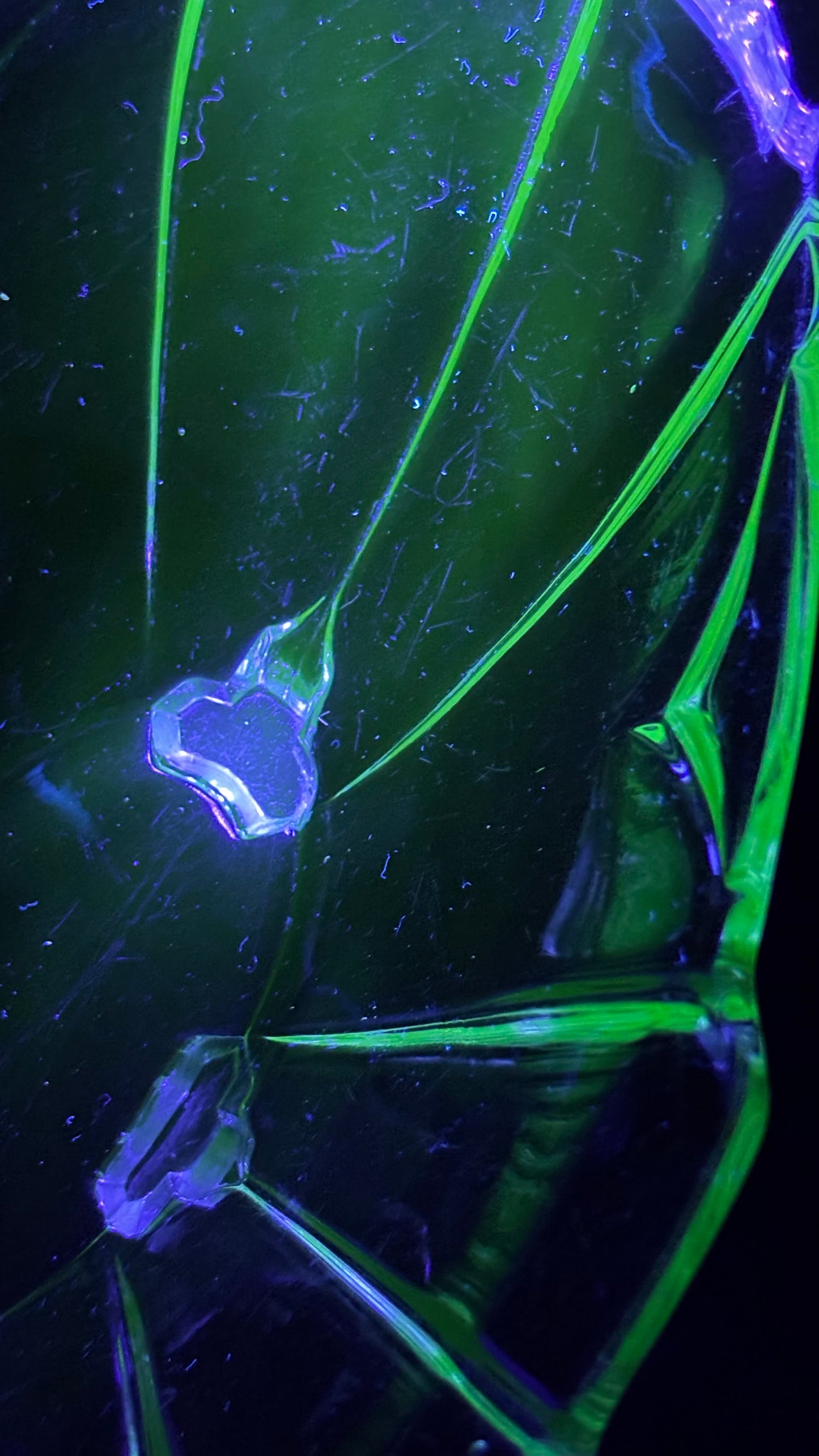 Vintage Uranium Glass Bowl – Art Deco Style, 30cm