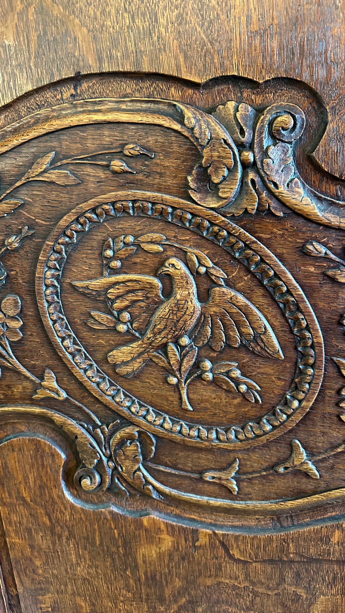 Exceptional 19th Century French Normandy Carved Oak Armoire