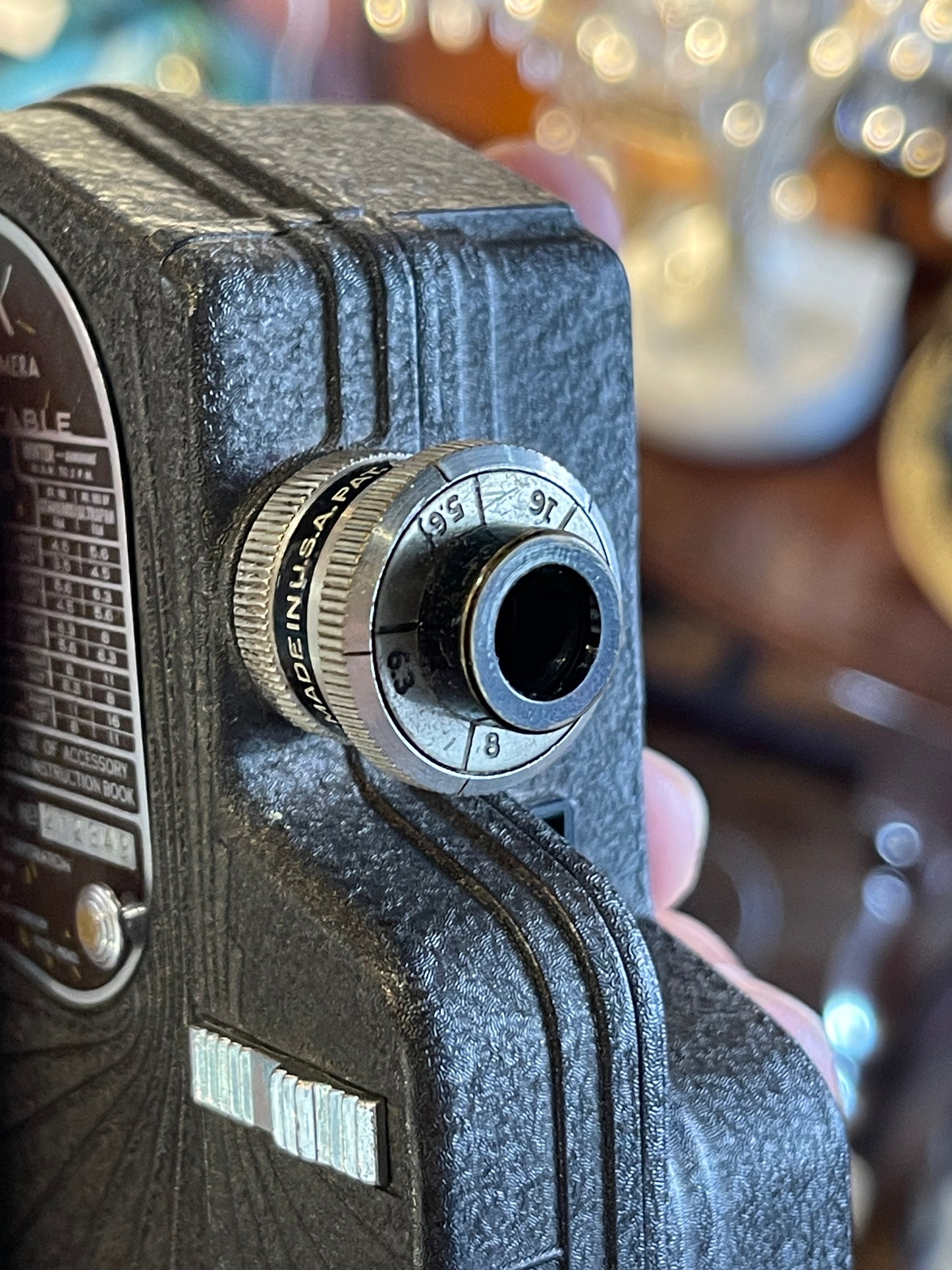 Antique 1930s Univex A8 Cine Camera with Univar f5.6 Lens – Rare Art Deco Film Camera