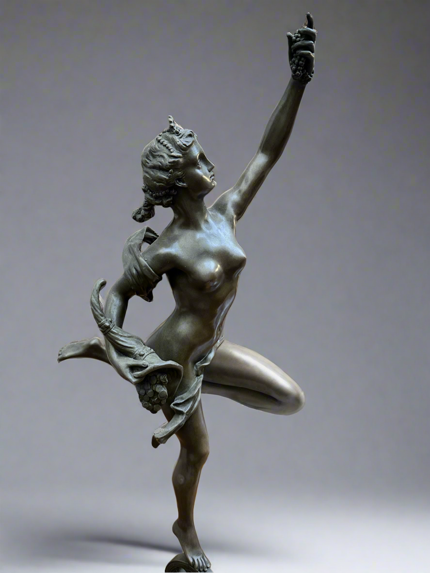 Bronze Statue, 85cm tall on Marble