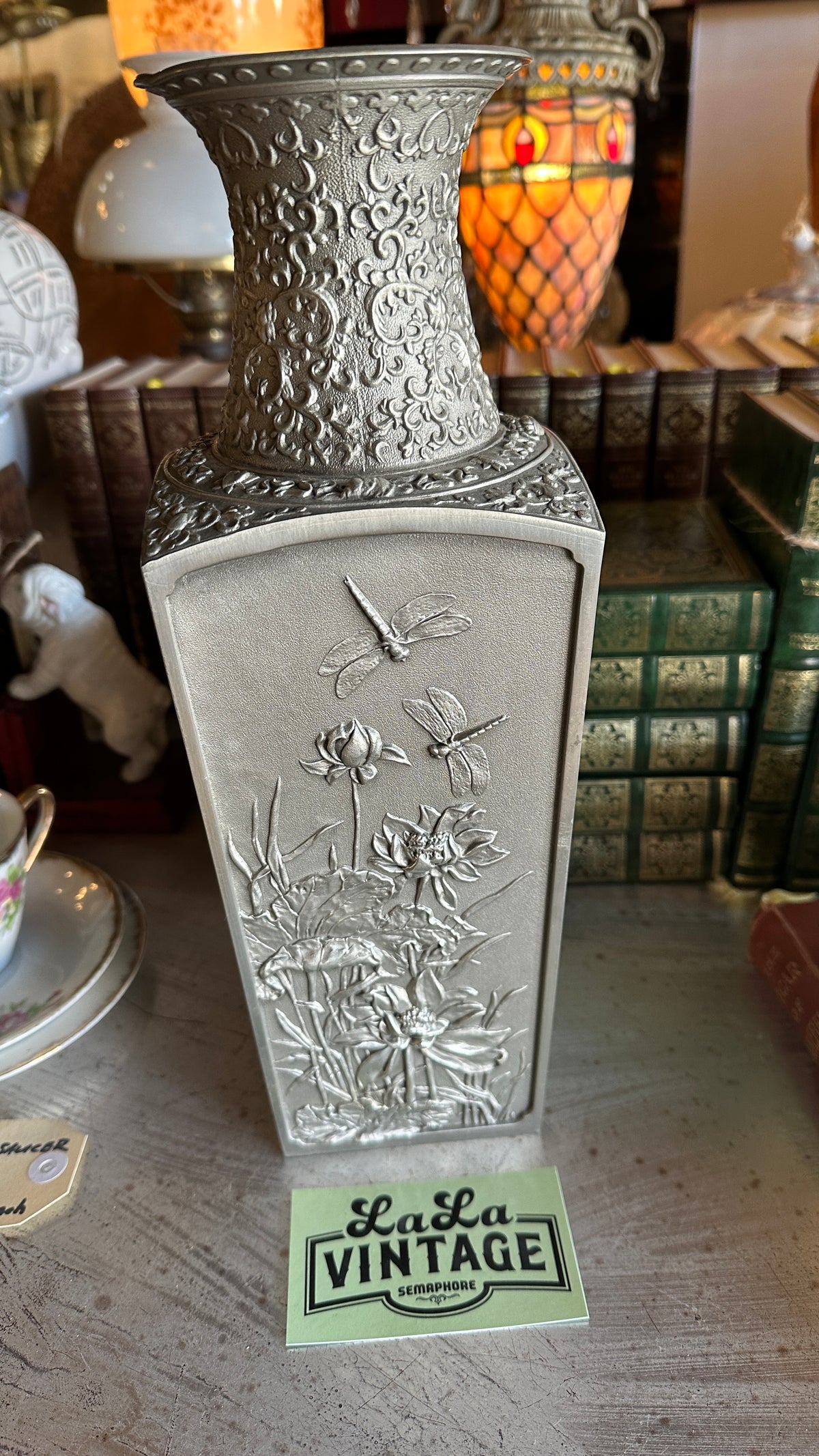Authentic Royal Selangor Large "Four Seasons" Pewter Vase (33cm)