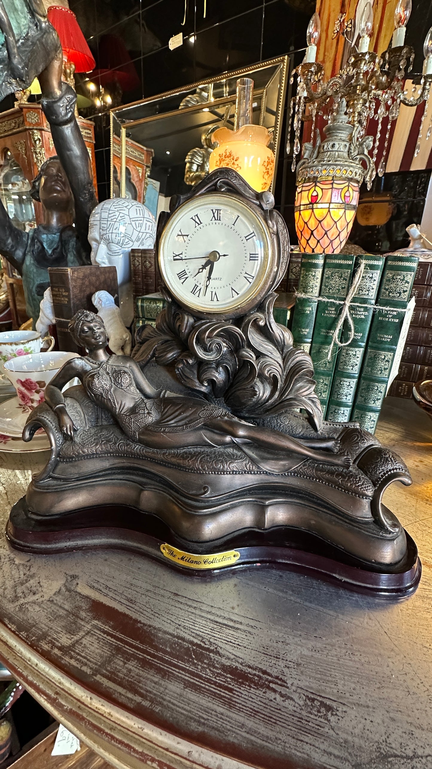 Beautiful Art Deco Style Flapper Lady Mantle Clock – The Milano Collection