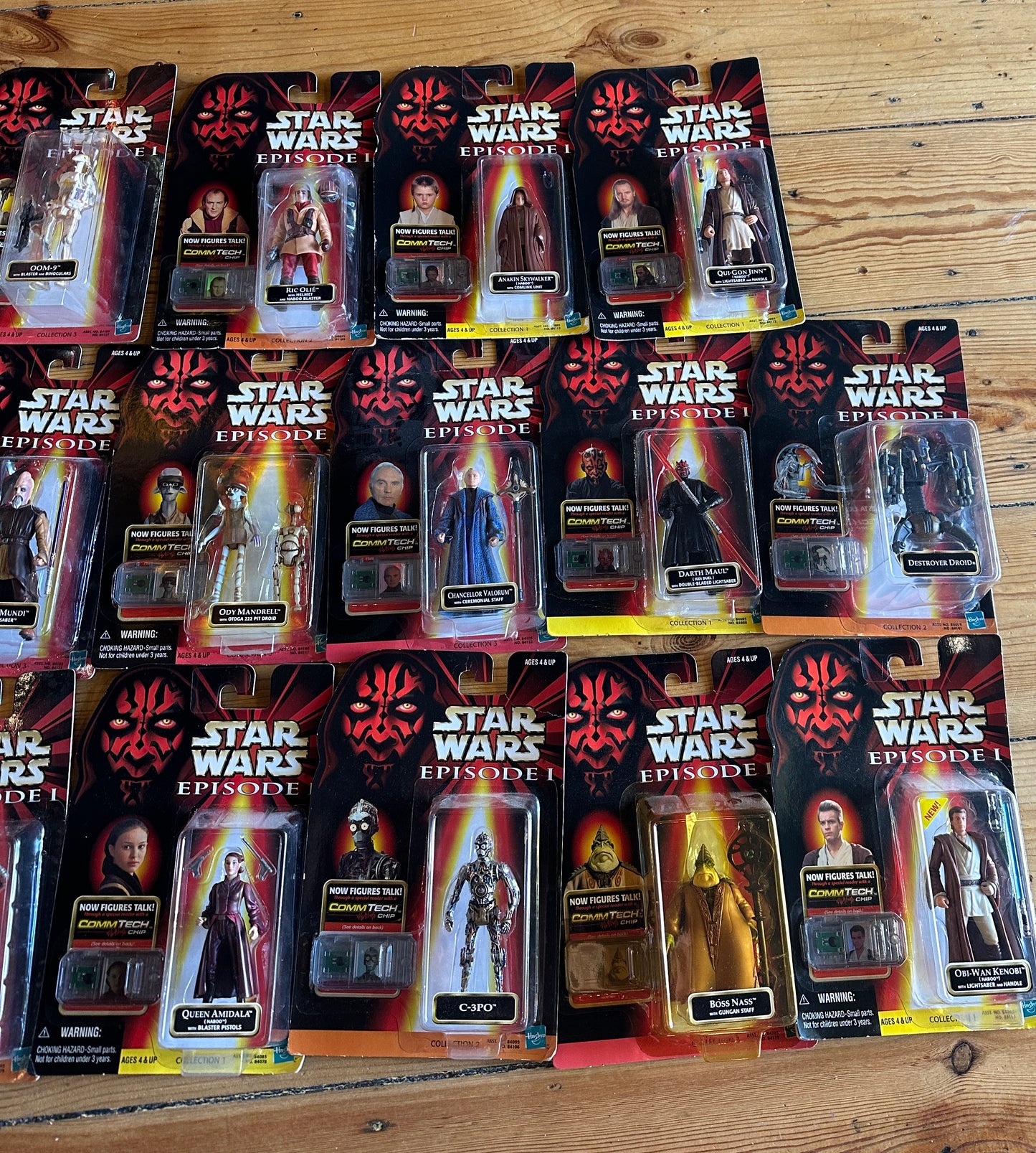 Star Wars 1998 Episode 1 Set of 24 Hasbro Collectible Comm Tech Action Figures, Avail Separately $25 each