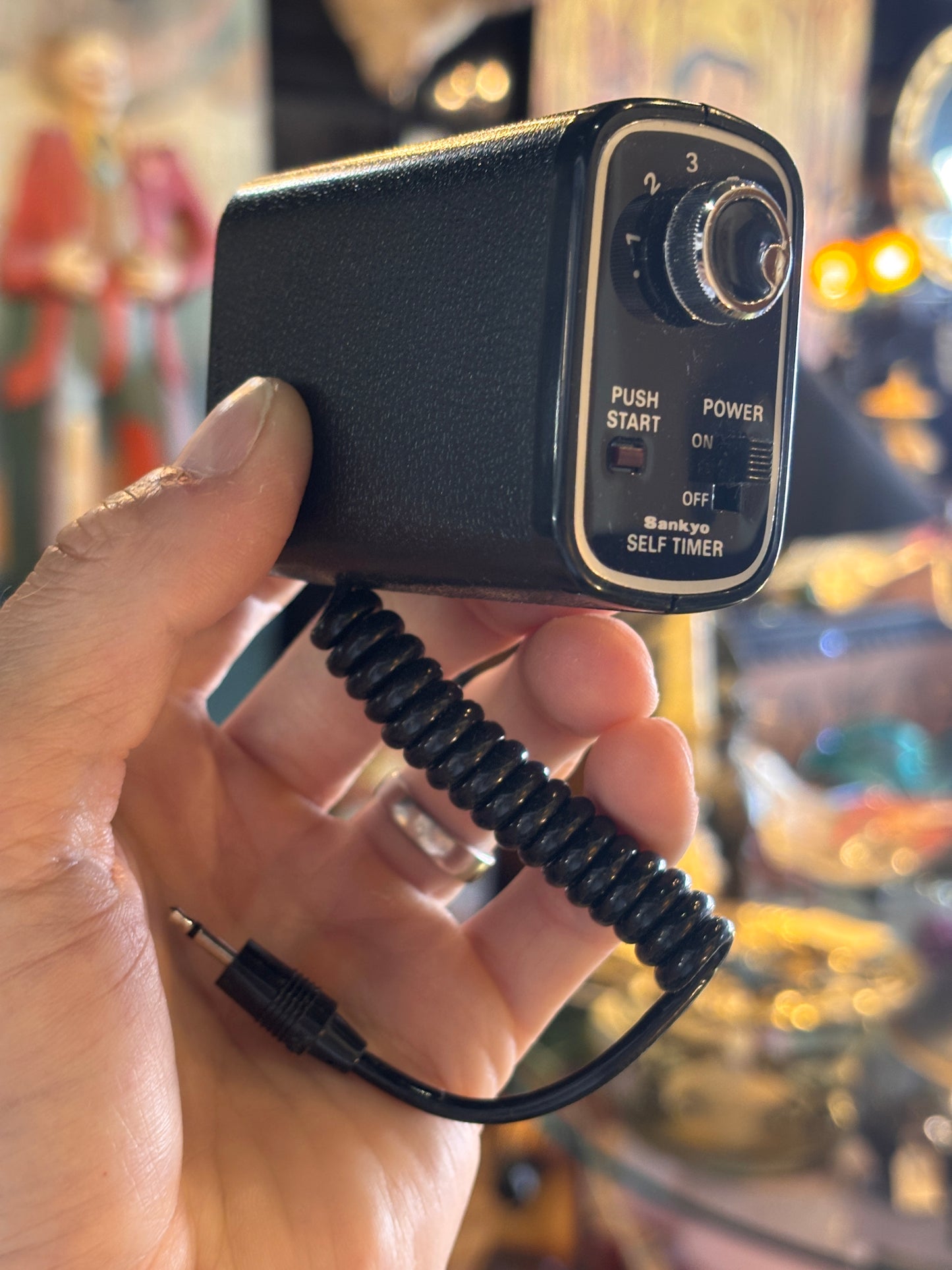 Vintage Sankyo Camera Self Timer with Original Soft Case – 1970s Electronic Shutter Timer