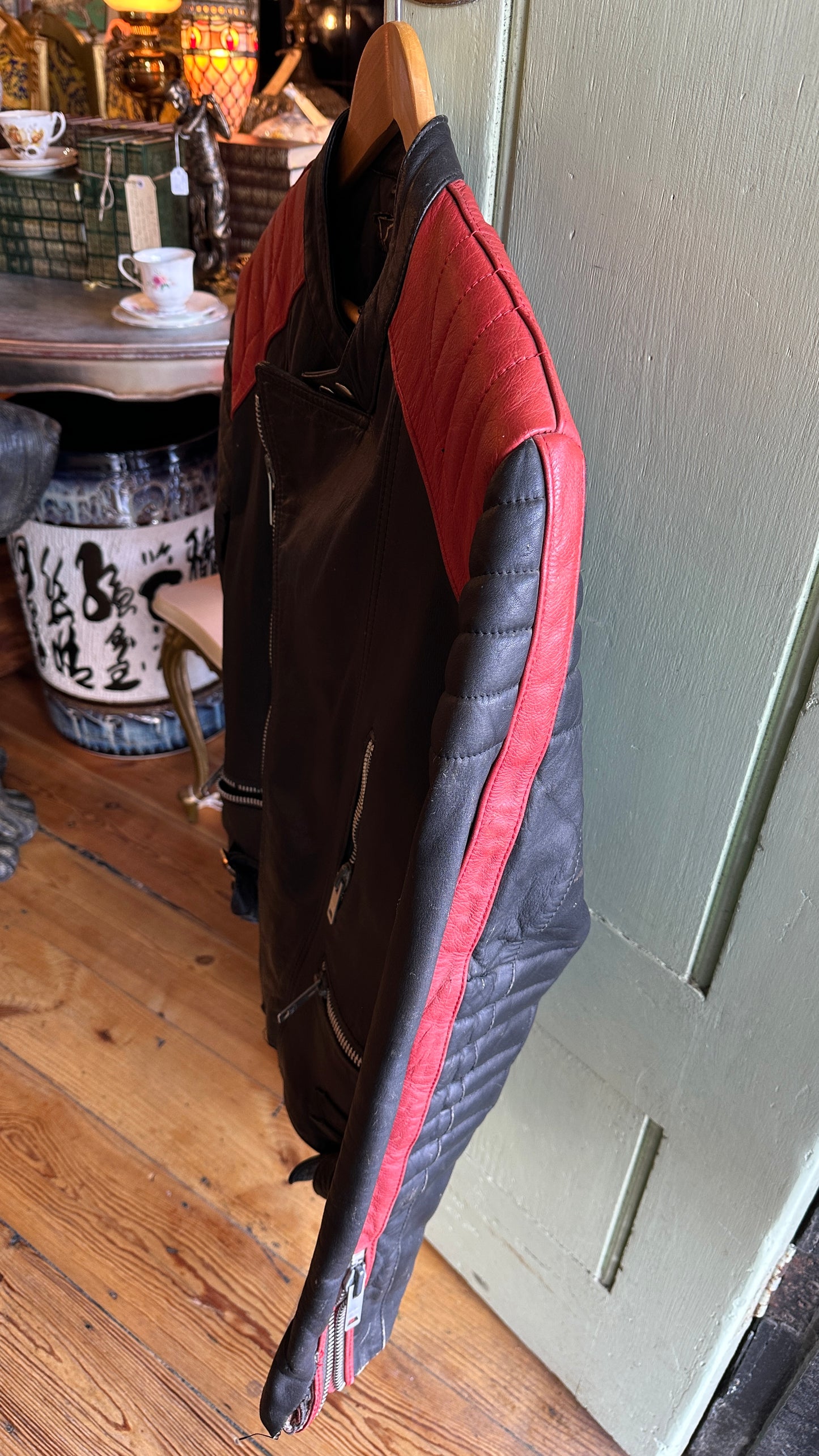 Vintage Leather Motorcycle Jacket