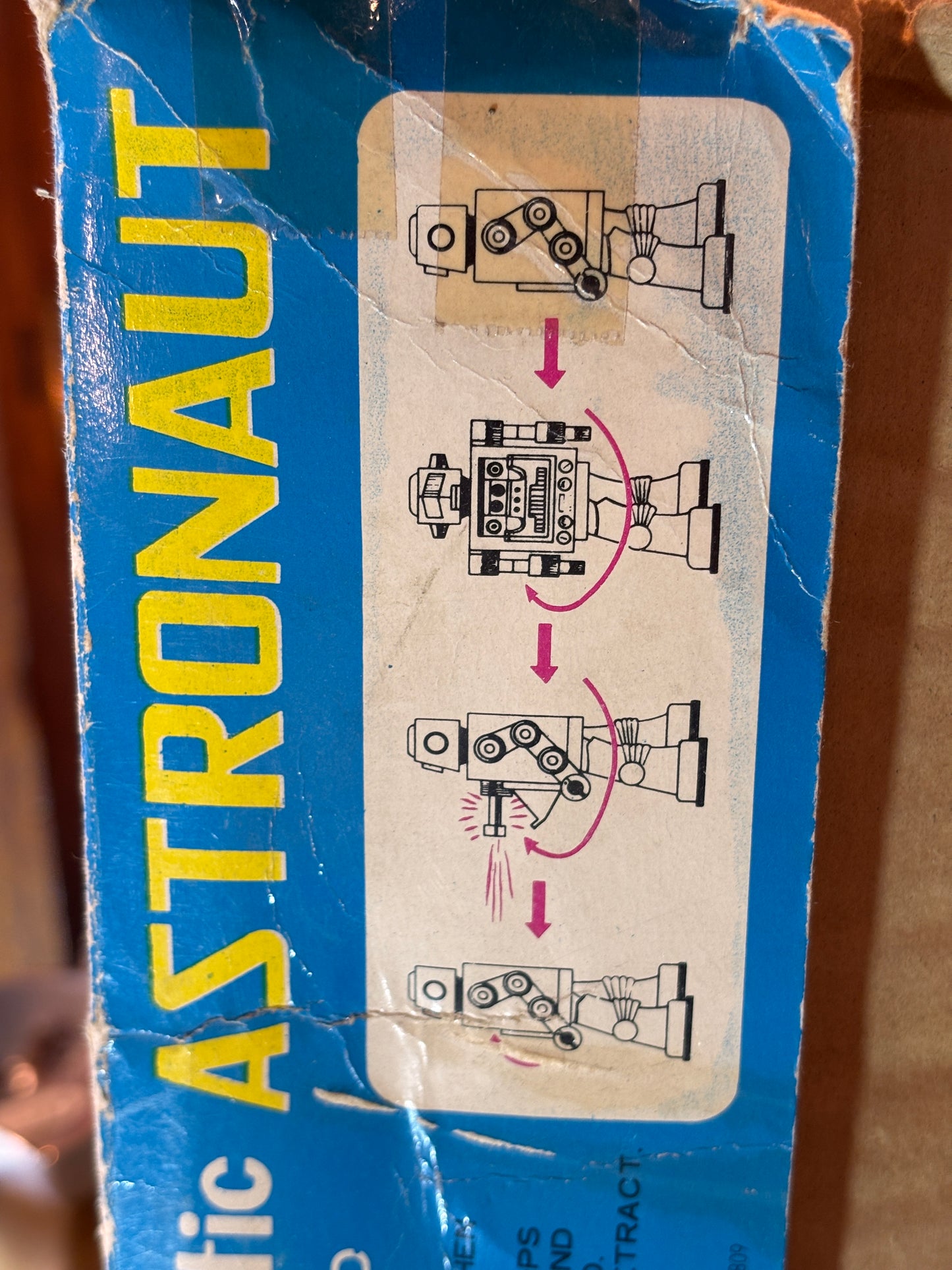 Vintage 1960s Swivel-o-Matic Astronaut Robot – Battery Operated – Made in Japan – Boxed 29cm