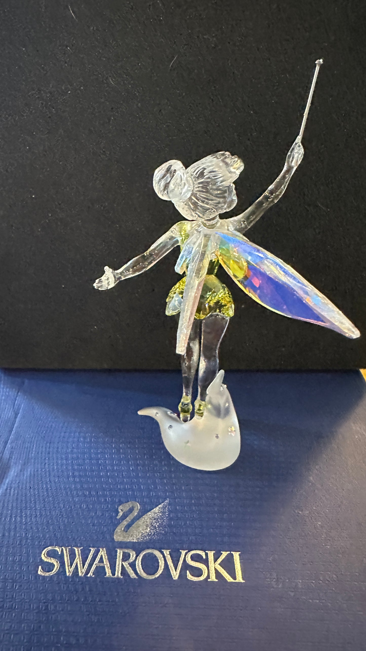 Retired Crystal Swarovski Disney Tinker Bell Figurine with Original Box