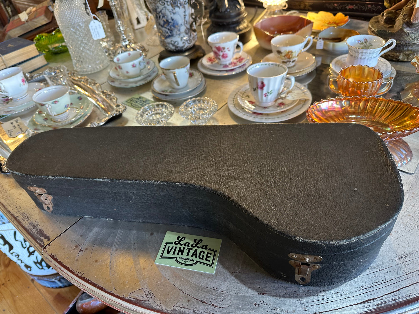 Vintage banjo mandolin (banjolin) in original hard case