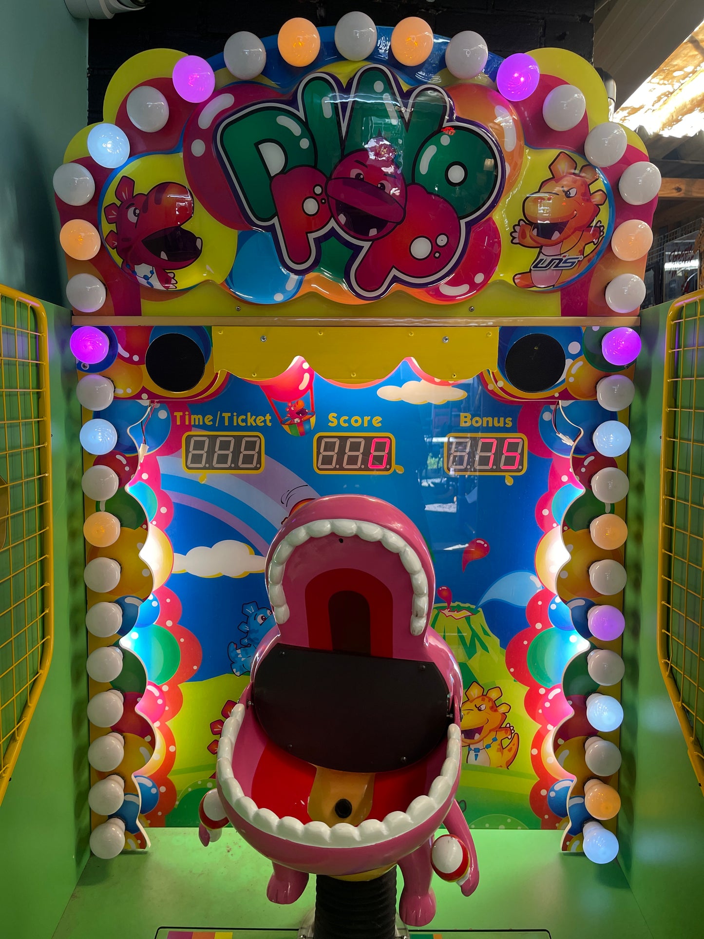 Dino Pop Arcade Machine (Ball Toss Game)