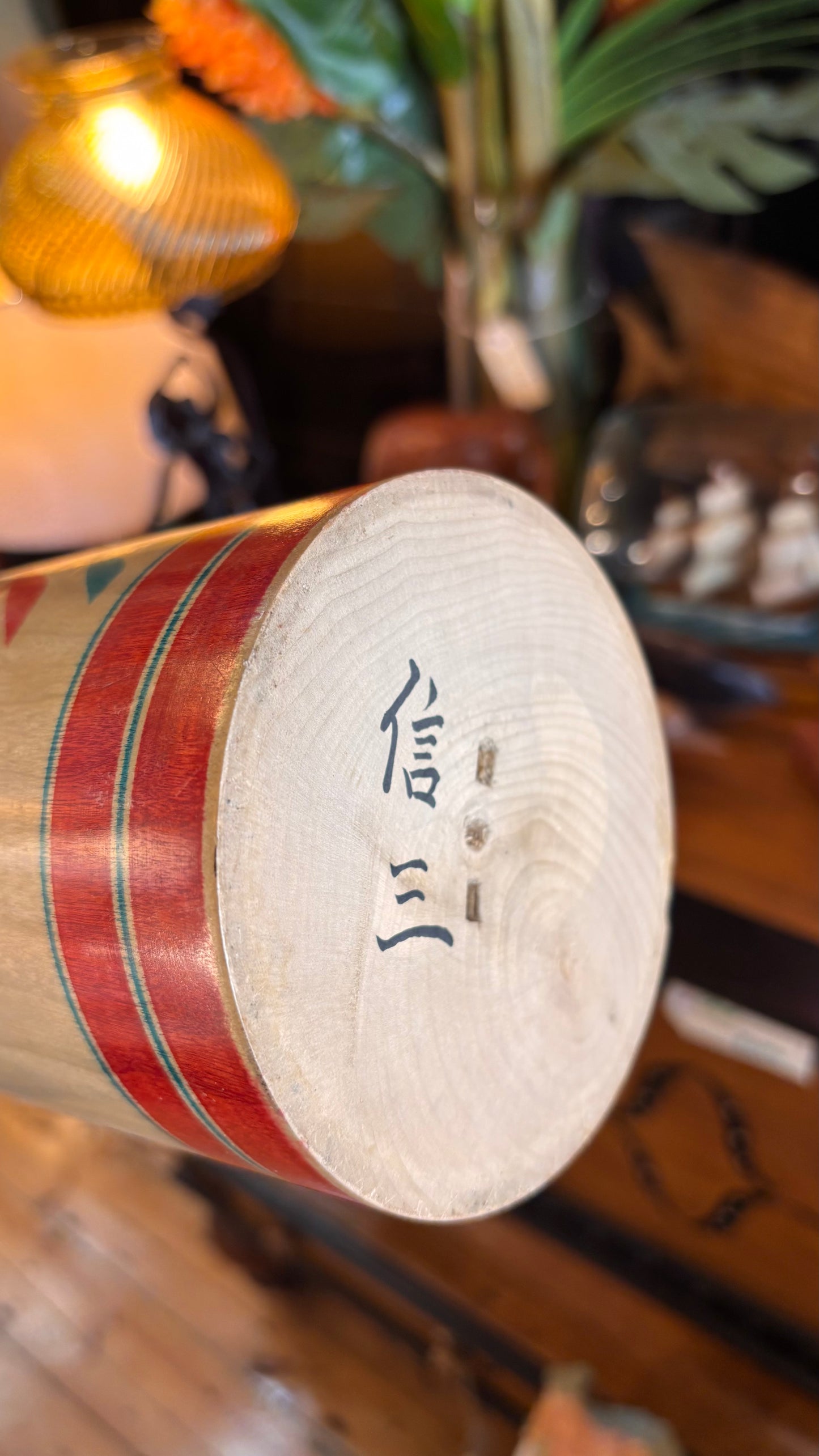 Large Vintage Japanese Kokeshi Doll – 56cm Naruko Style by Shinzō (c. 1960s–70s)