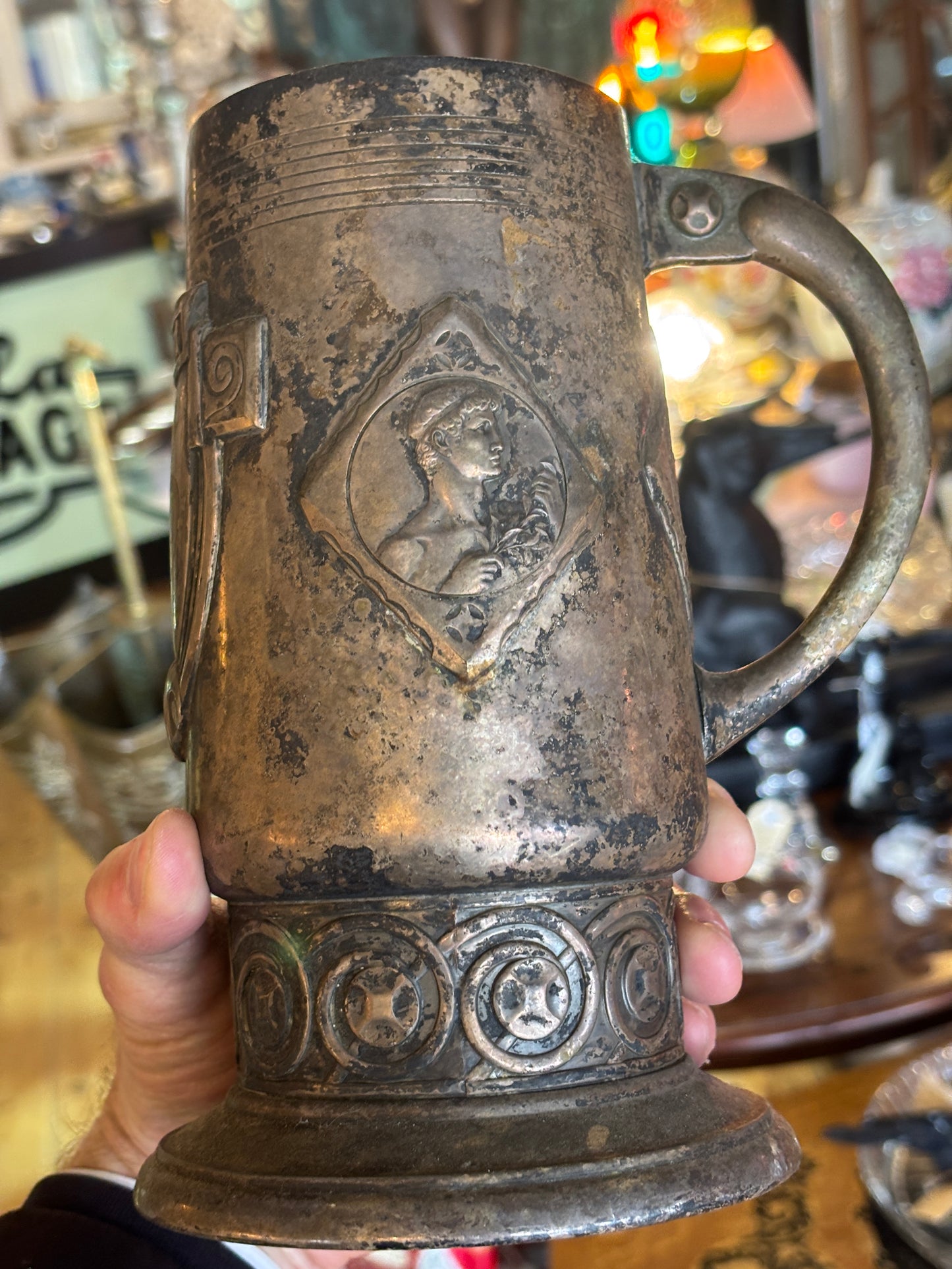 Antique German Trophy Tankard – "Dem Sieger" – Vintage Presentation Cup