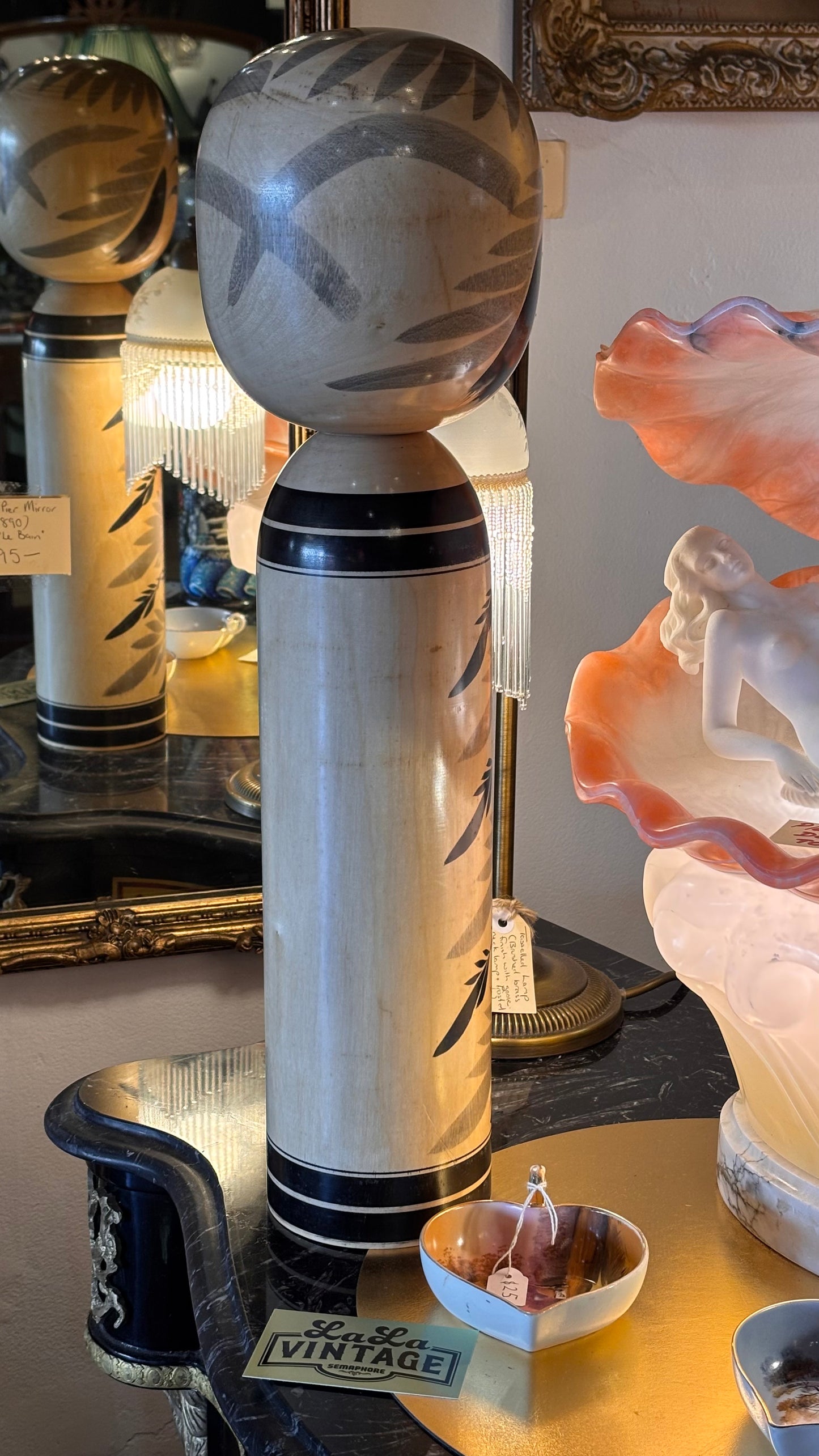 Vintage Japanese Kokeshi Doll – 54cm Naruko Style by Shinzō (c. 1950s–60s)