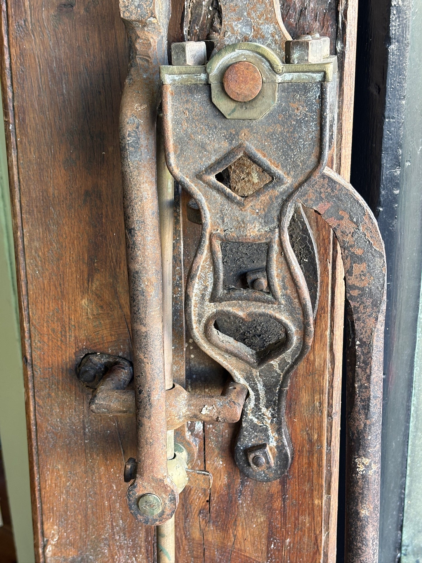 Antique Wall-Mounted Copper & Brass Water Pump (Circa 1900)