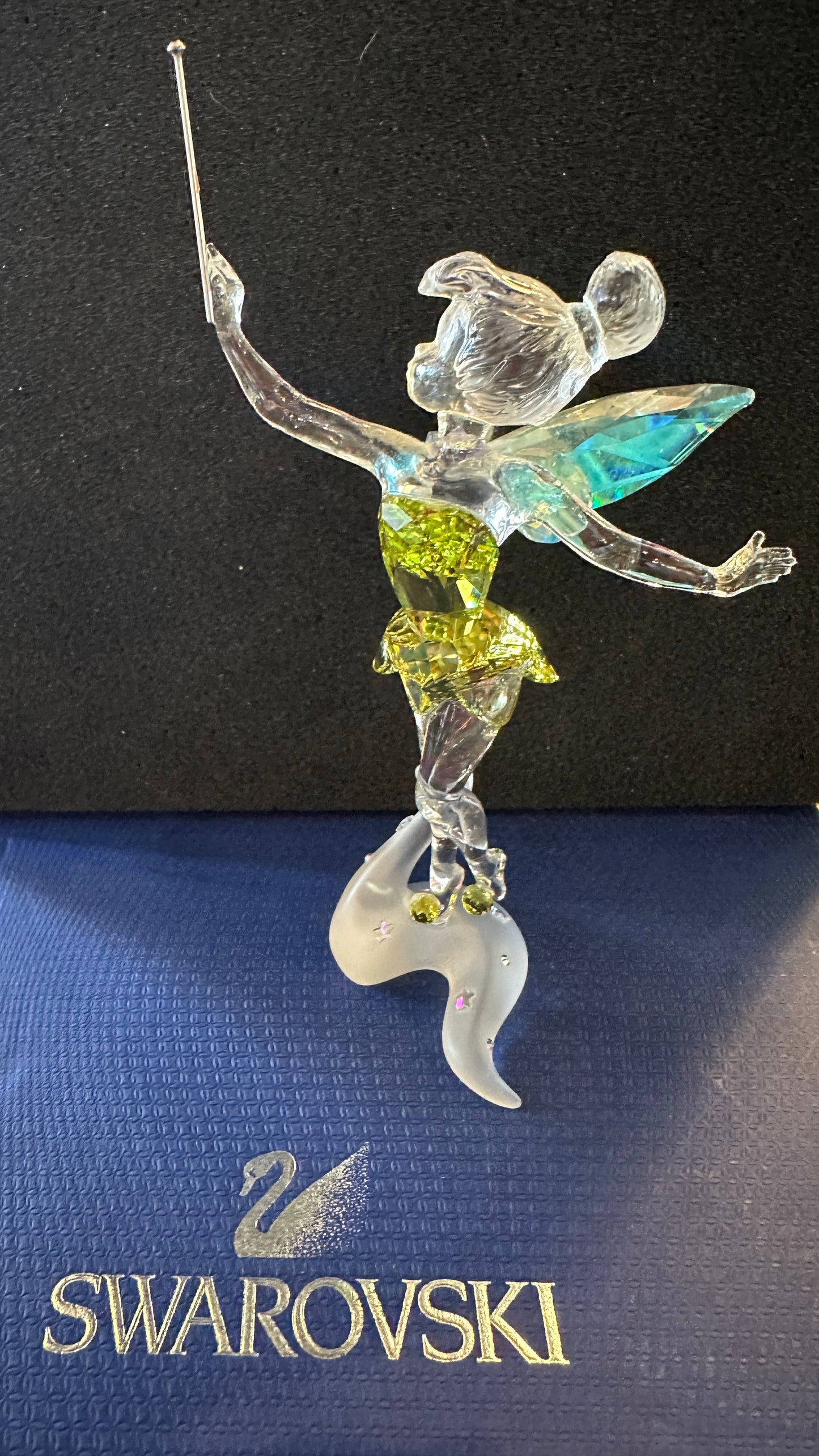 Retired Crystal Swarovski Disney Tinker Bell Figurine with Original Box