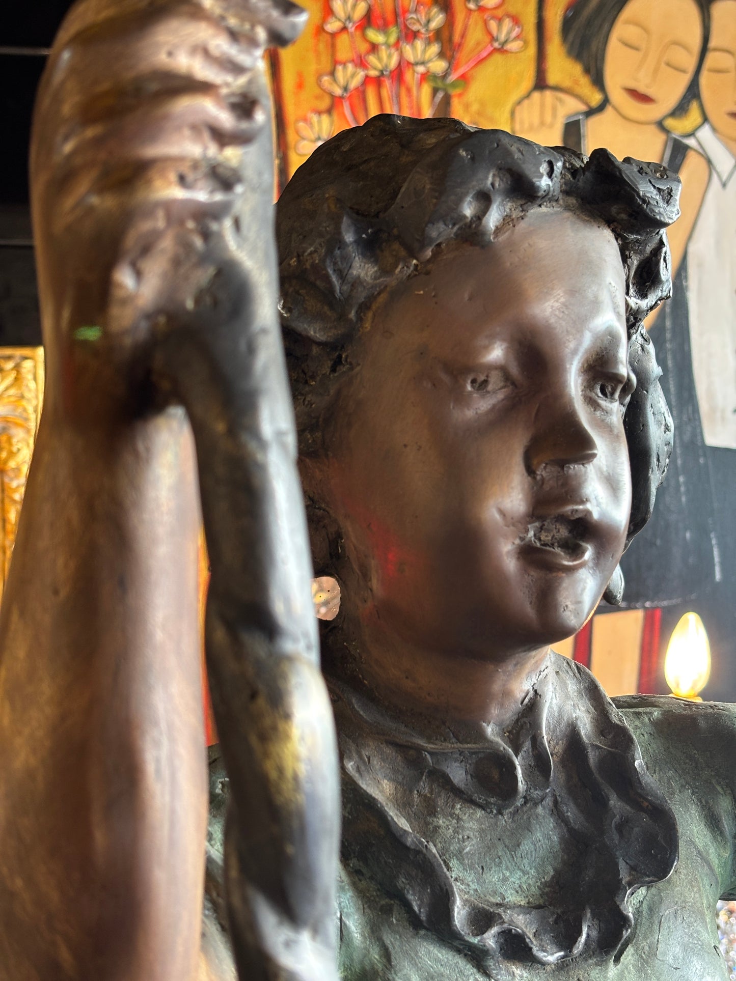Life-Size Bronze Sculpture: Children on Swing - Monumental Garden Statue