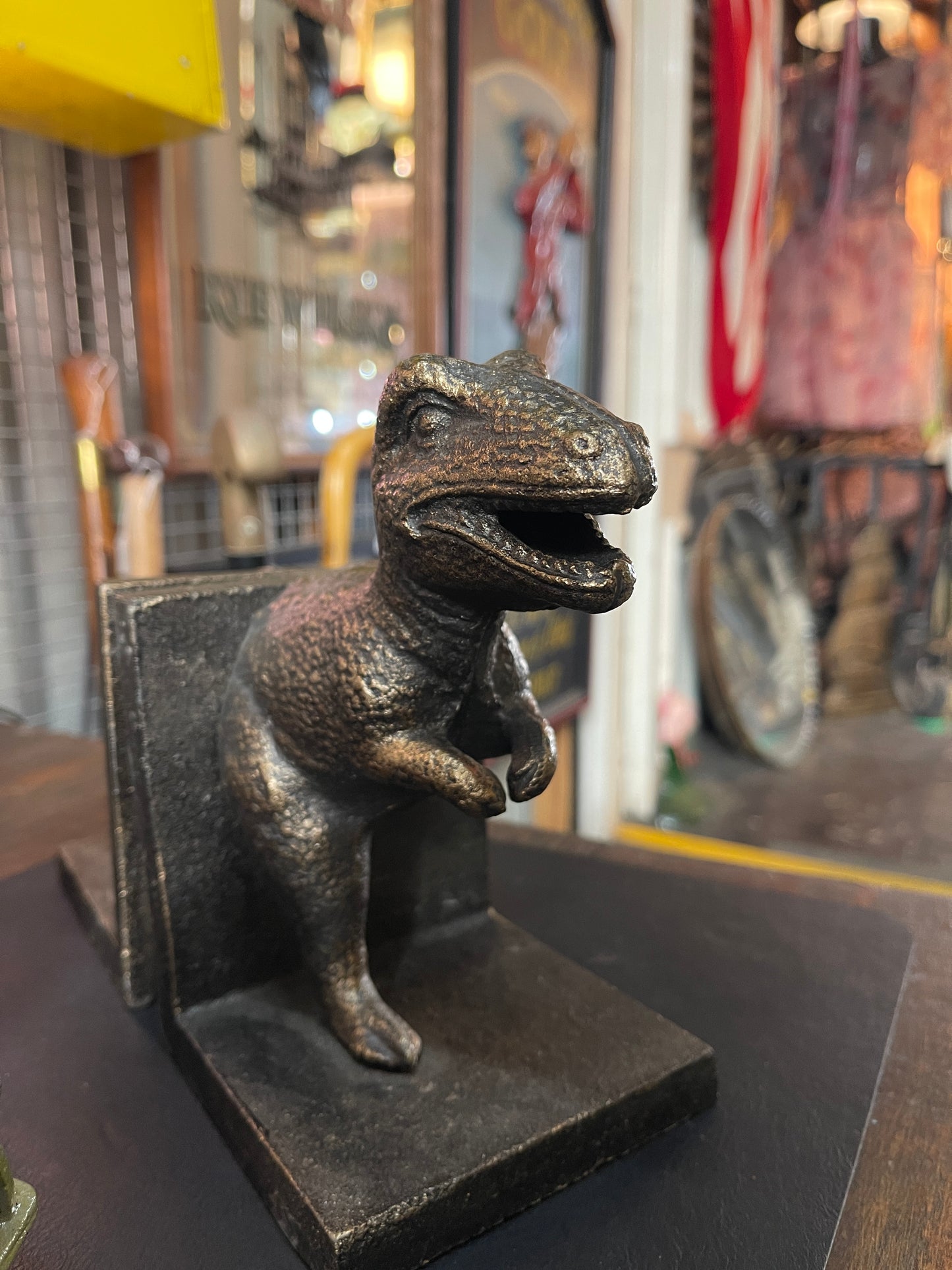 Cast Iron Dinosaur Bookends