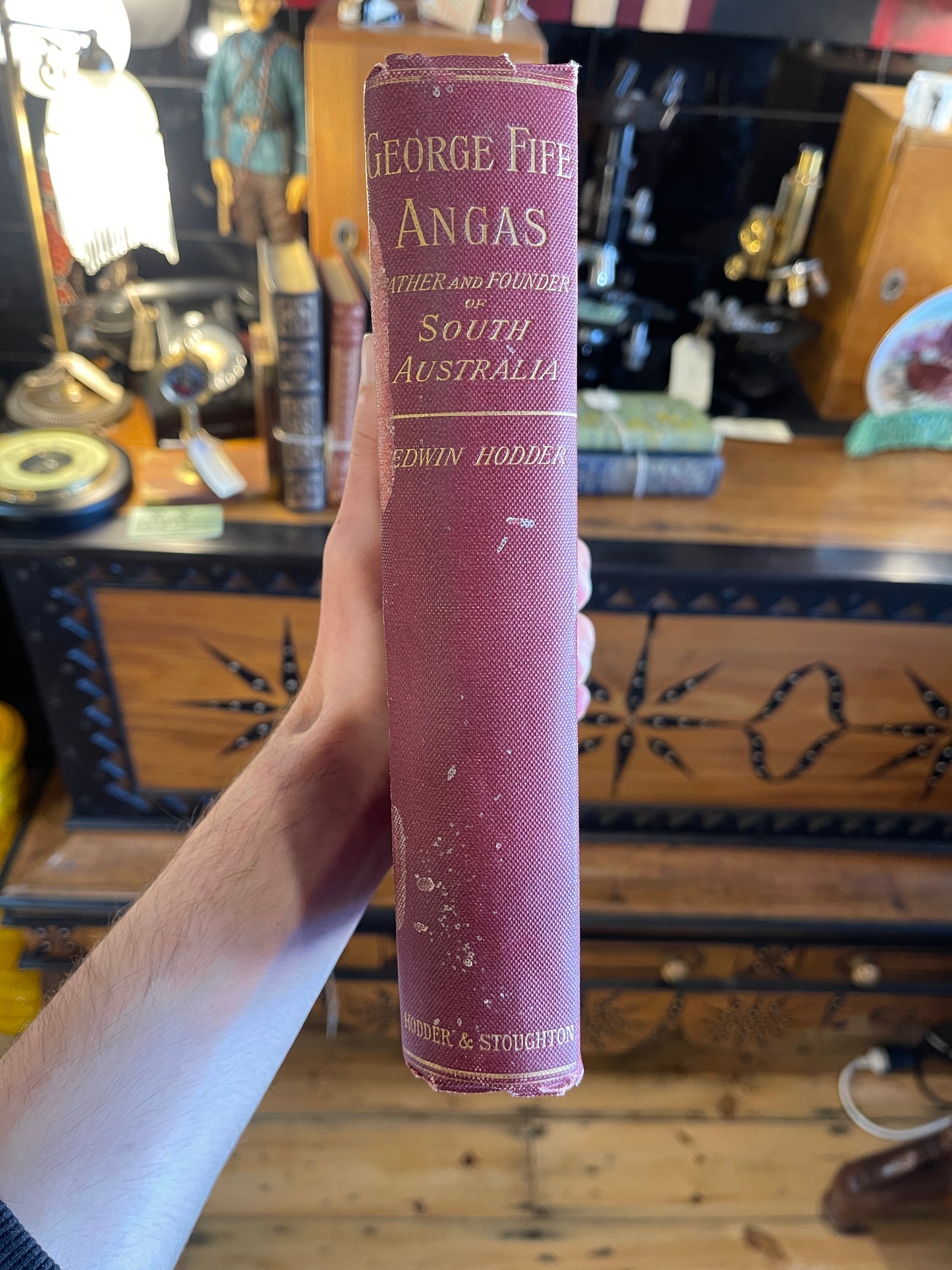 1891 George Fife Angas: Father and Founder of South Australia - Antique Book by Edwin Hodder