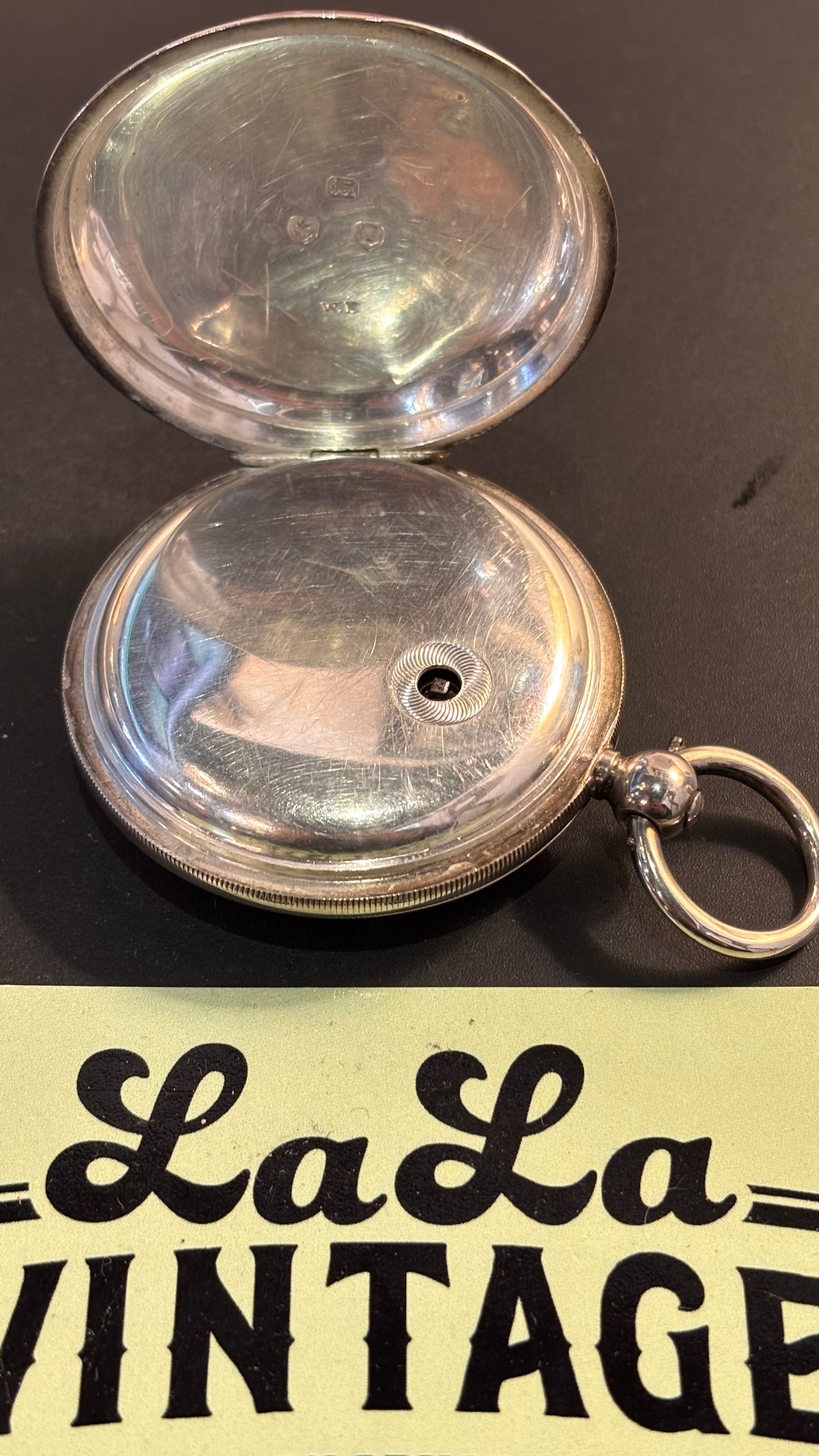 Antique 1890 Sterling Silver Pocket Watch – Birmingham Hallmarked, W.E. Maker – Untested, No Key