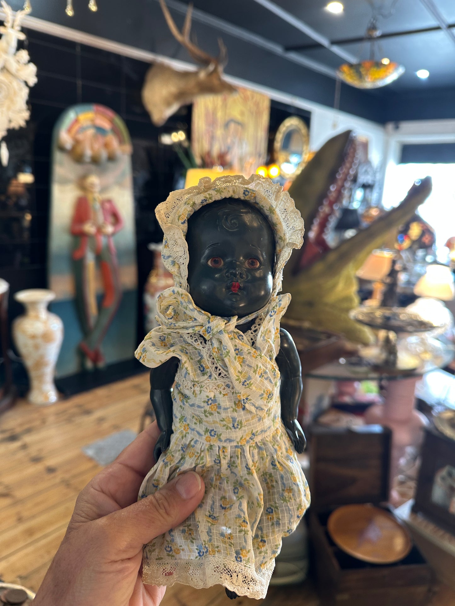 Antique Black Baby Doll, circa 1950s.