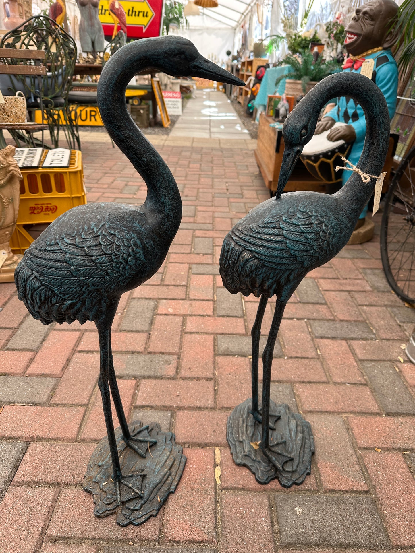 Cast Iron Cranes (available as pair)