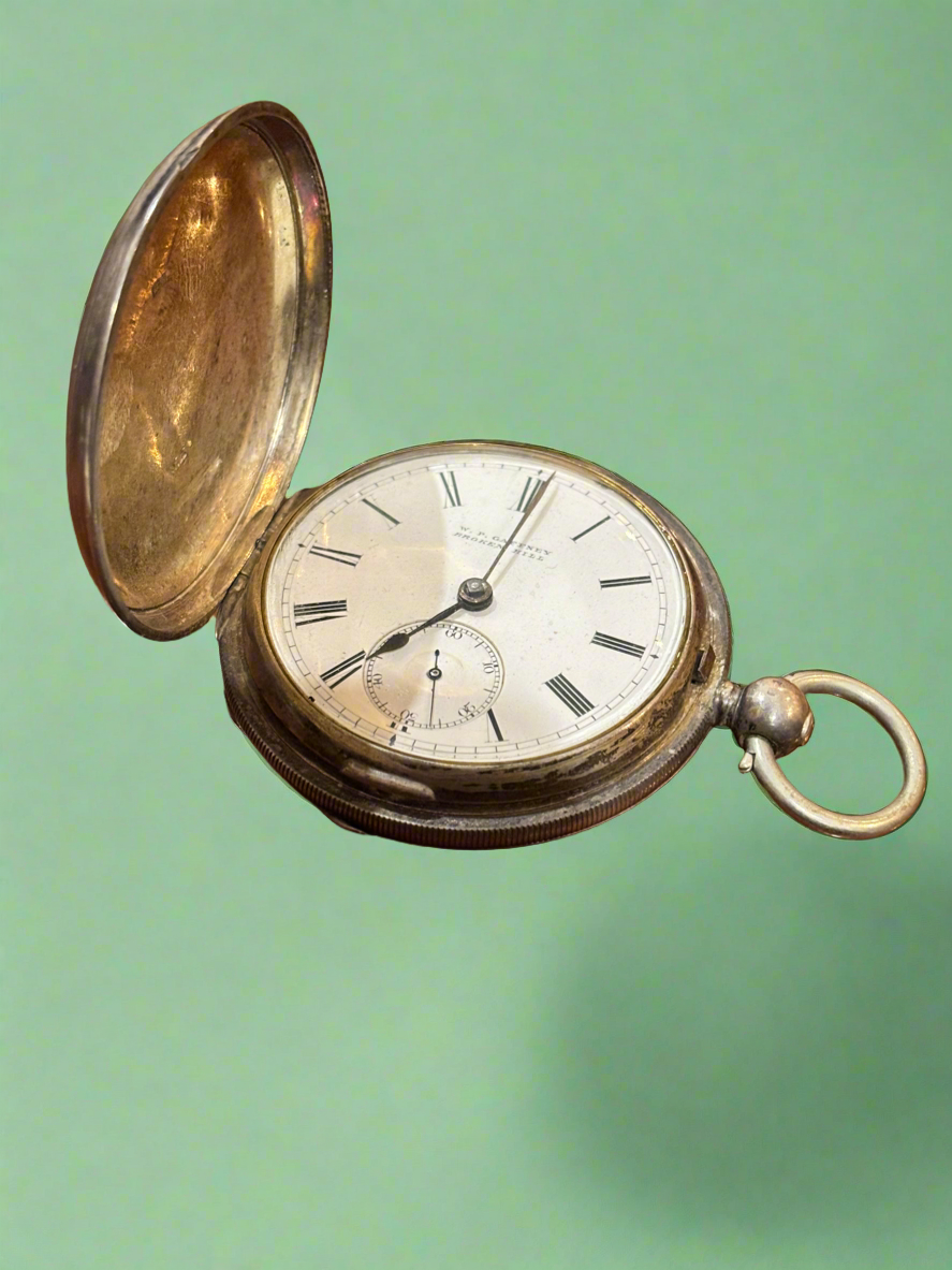 Victorian Sterling Silver Pocket Watch Birmingham 1887 W Ehrhardt