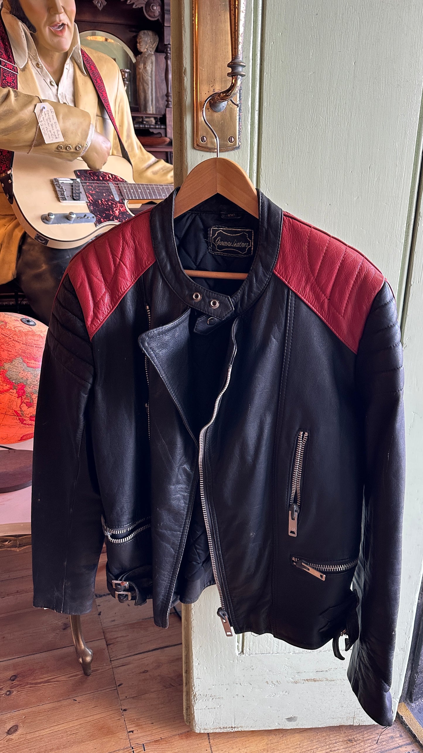 Vintage Leather Motorcycle Jacket