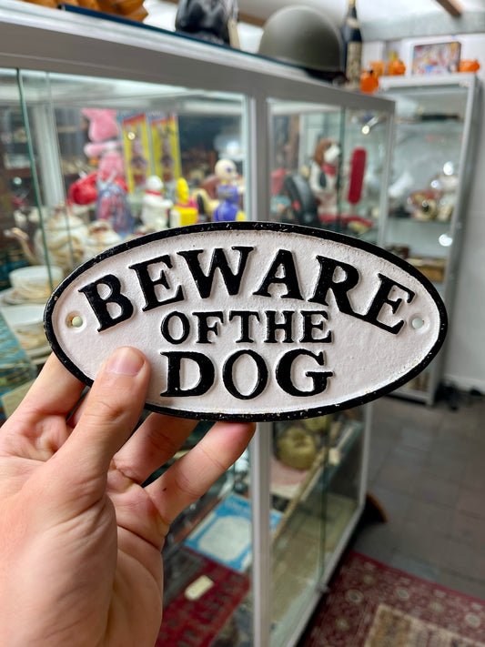 Beware of the Dog Cast Iron Sign