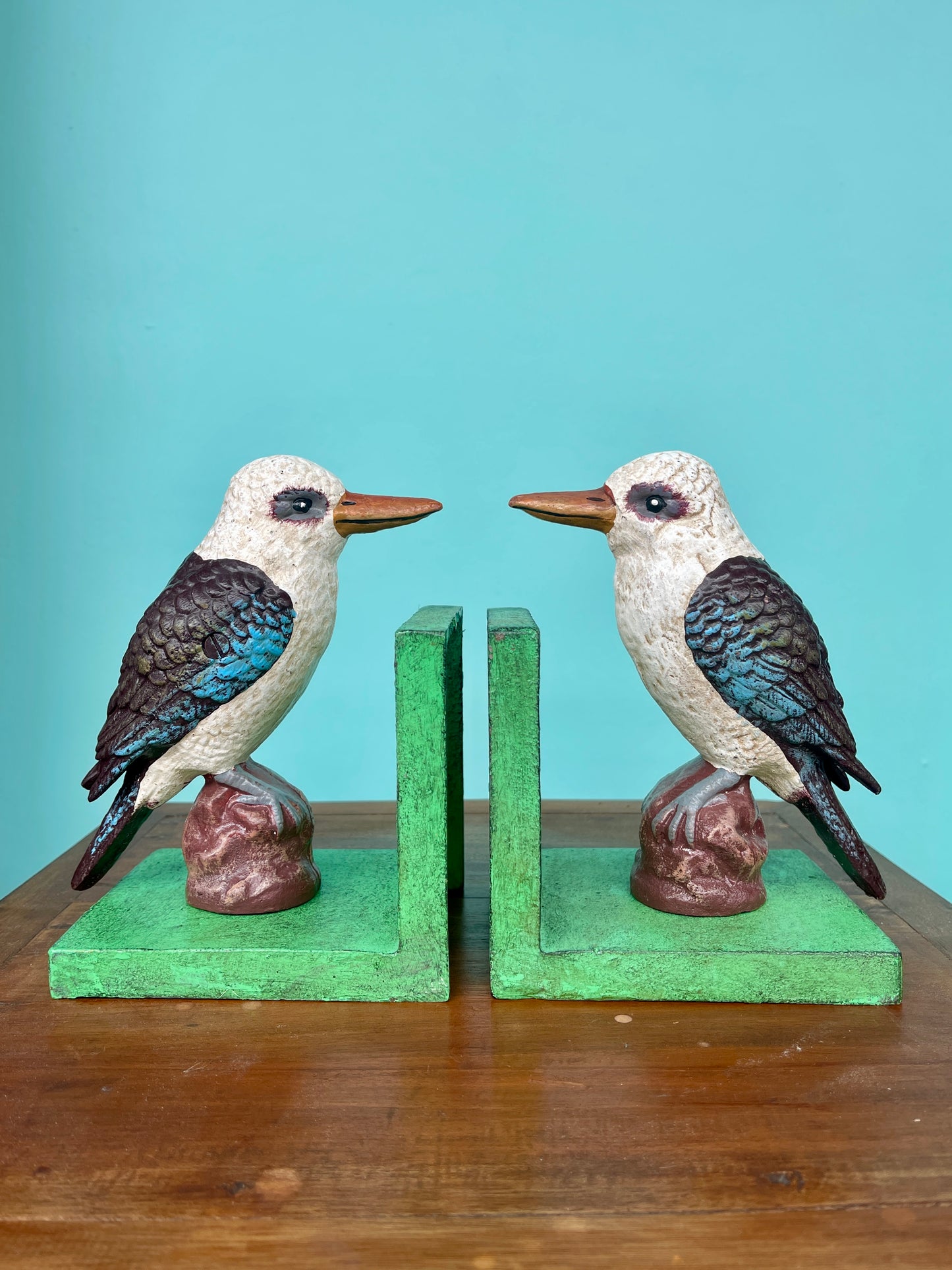 Cast Iron Kookaburra Bird Bookends