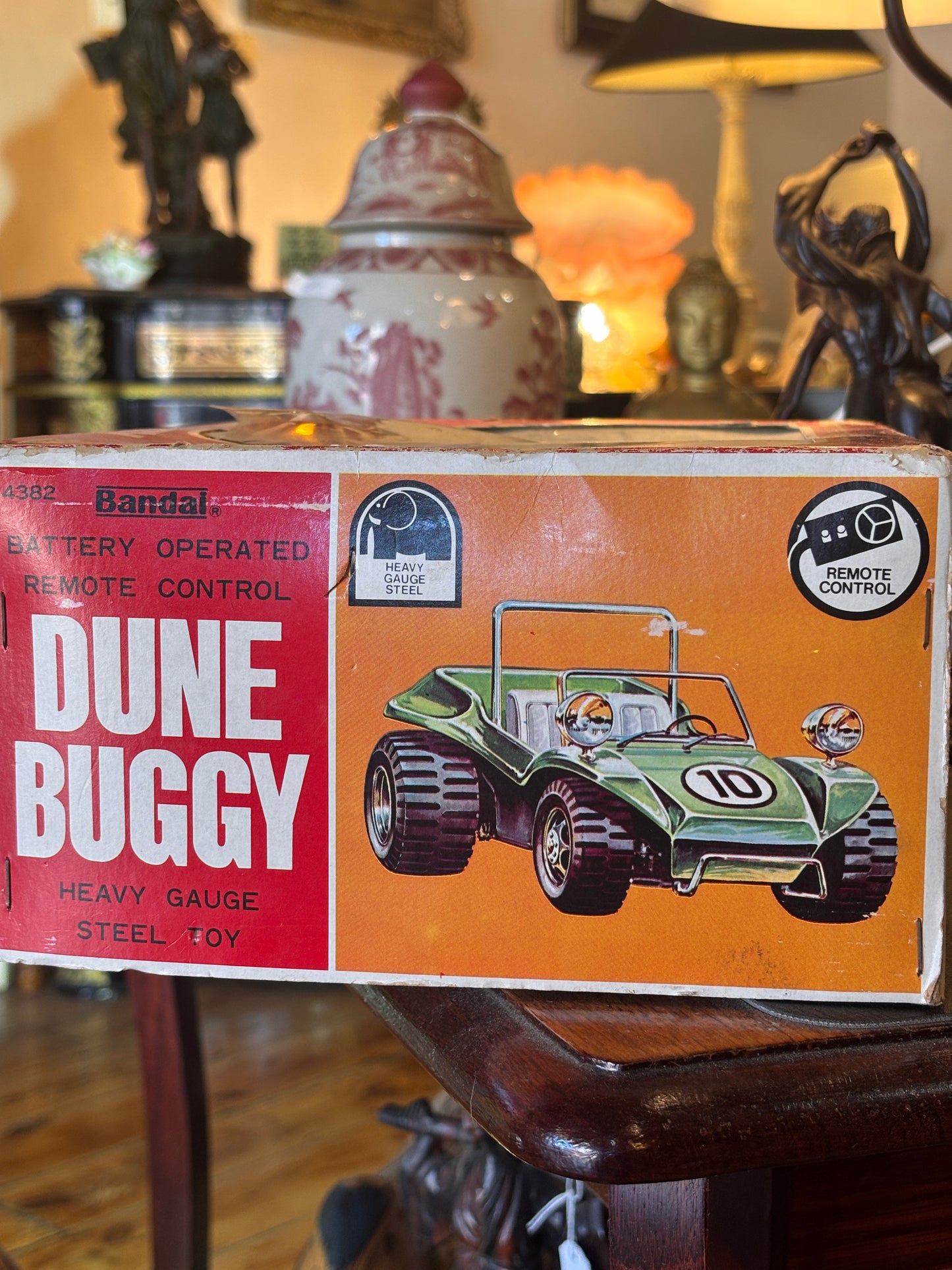 Vintage 1970s Bandai Dune Buggy Remote Control Car – Battery Operated – Made in Japan – Boxed Steel Toy – Untested